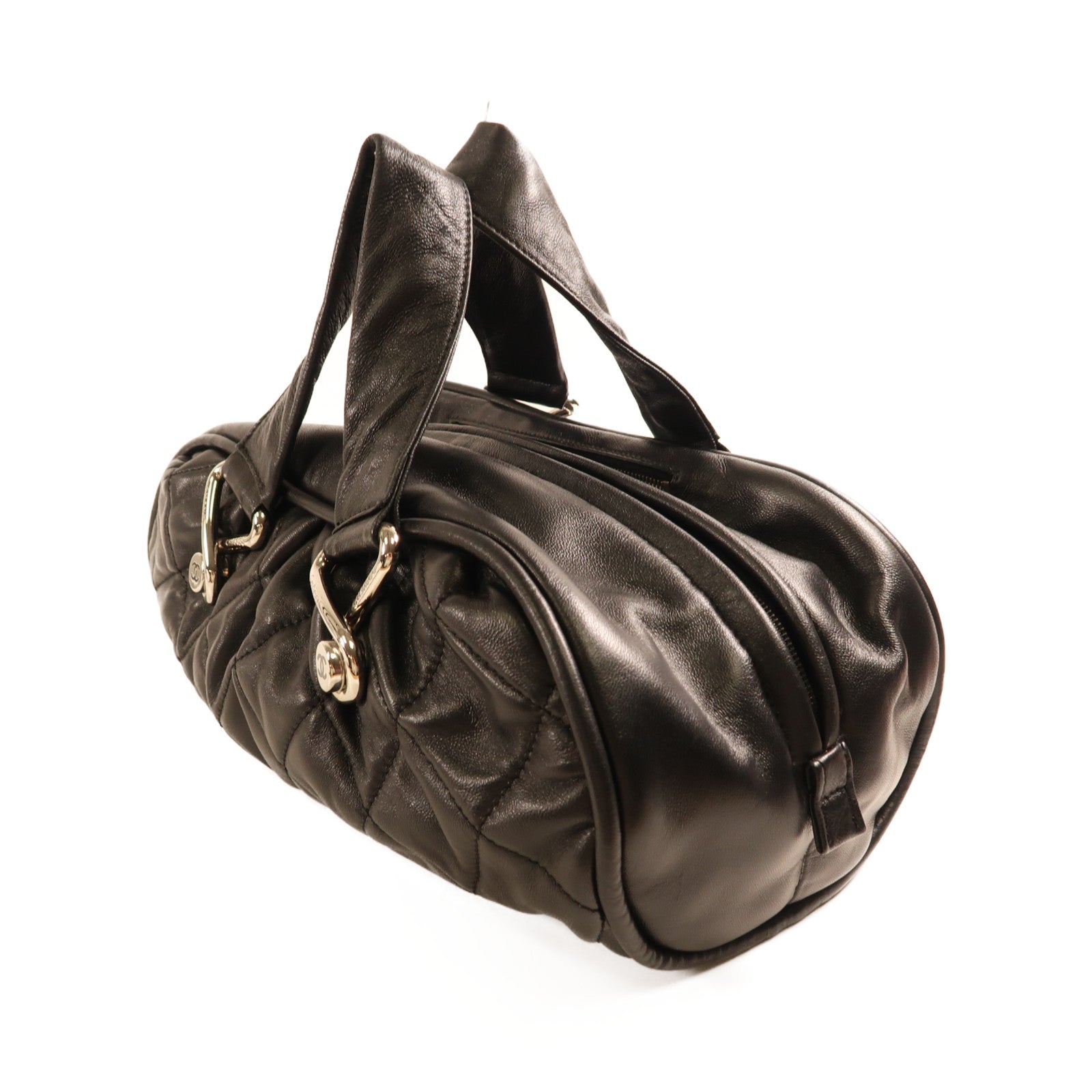 CHANEL 羊皮皮革Shoulder Bag銀扣肩背袋