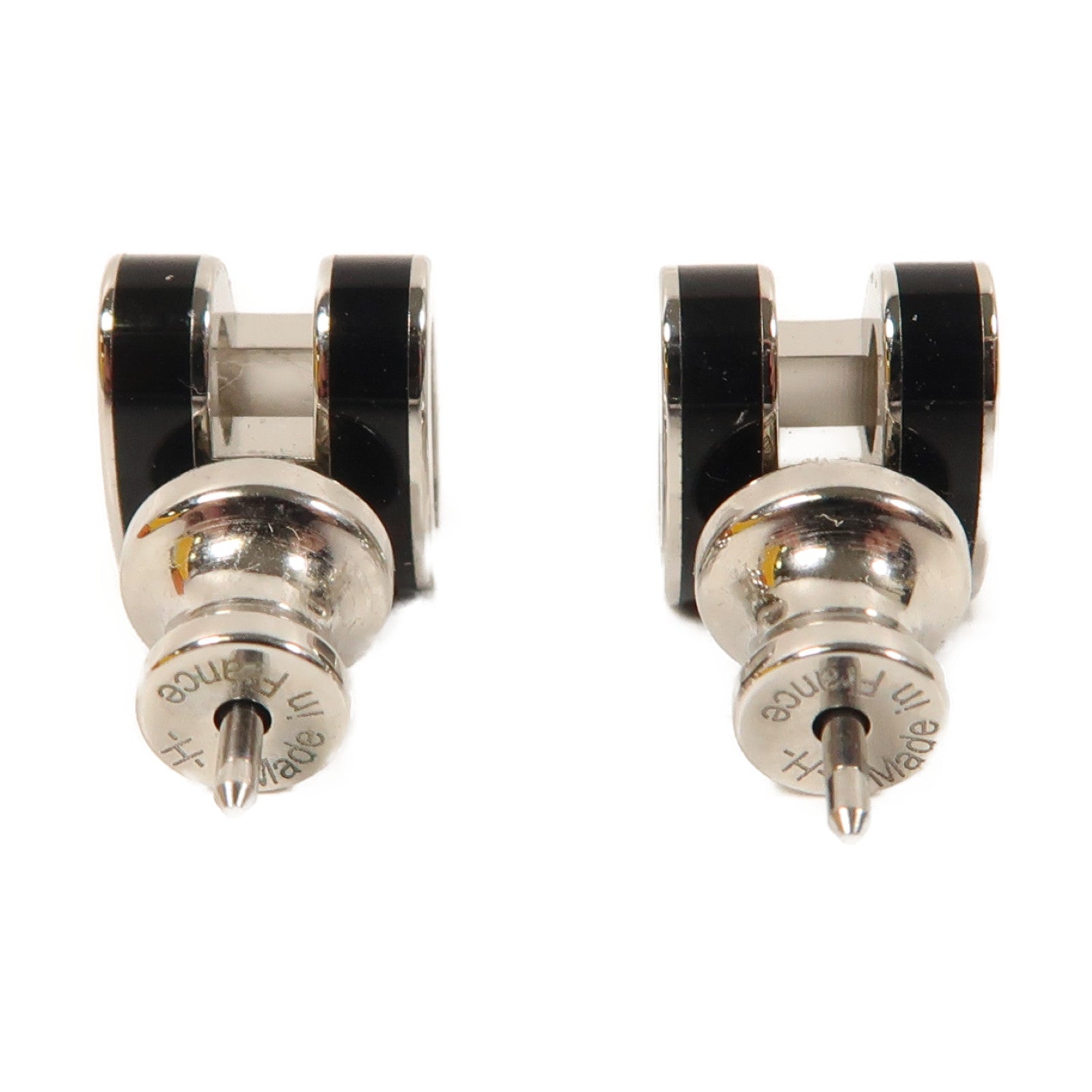HERMES 金屬Mini Pop Earrings耳環黑色