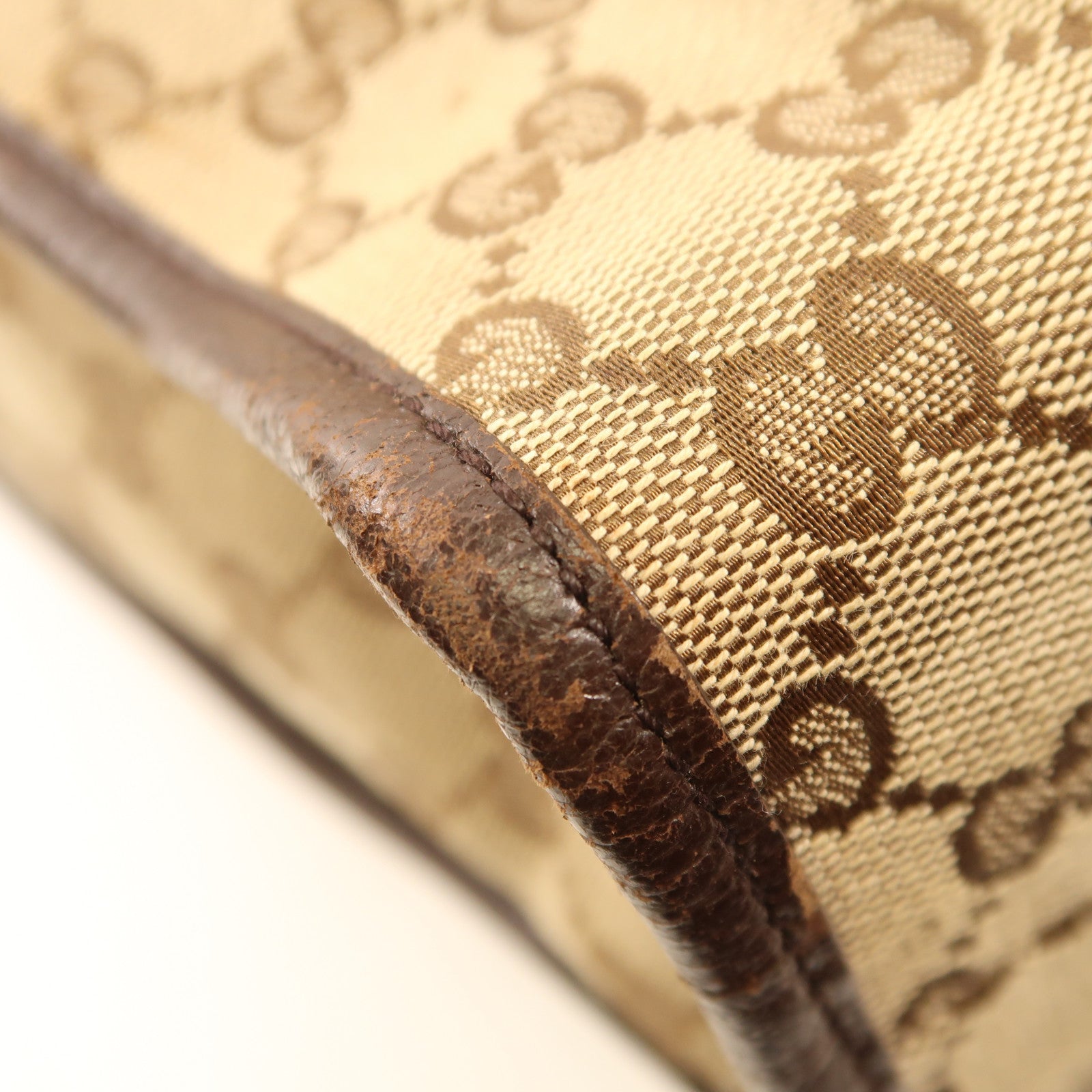 GUCCI 帆布Shoulder Tote銀扣肩背袋/手挽袋