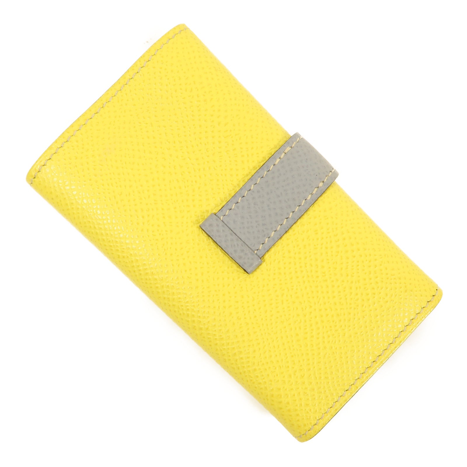 HERMES Epsom皮革Bearn Key Holder銀扣鎖匙包Lime