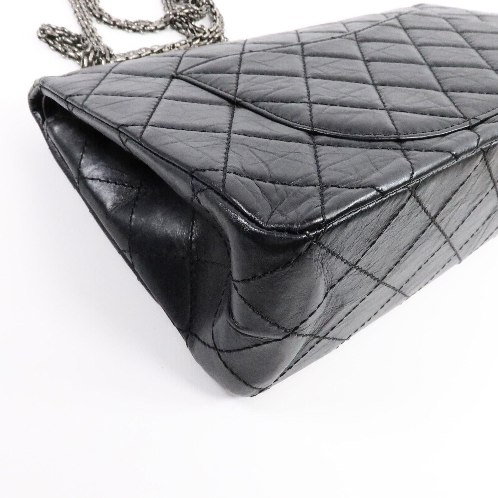 CHANEL 牛皮皮革Chanel 2.55 Large鏈帶肩背袋