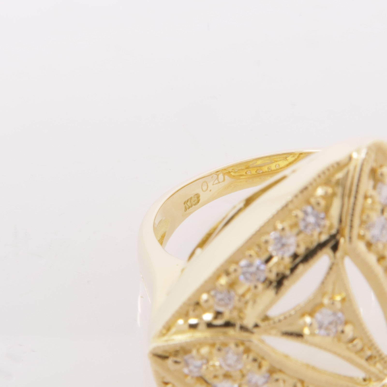 JEWELRY 【激減優惠】18K黃金Diamond Ring鑽石戒指US#6.25