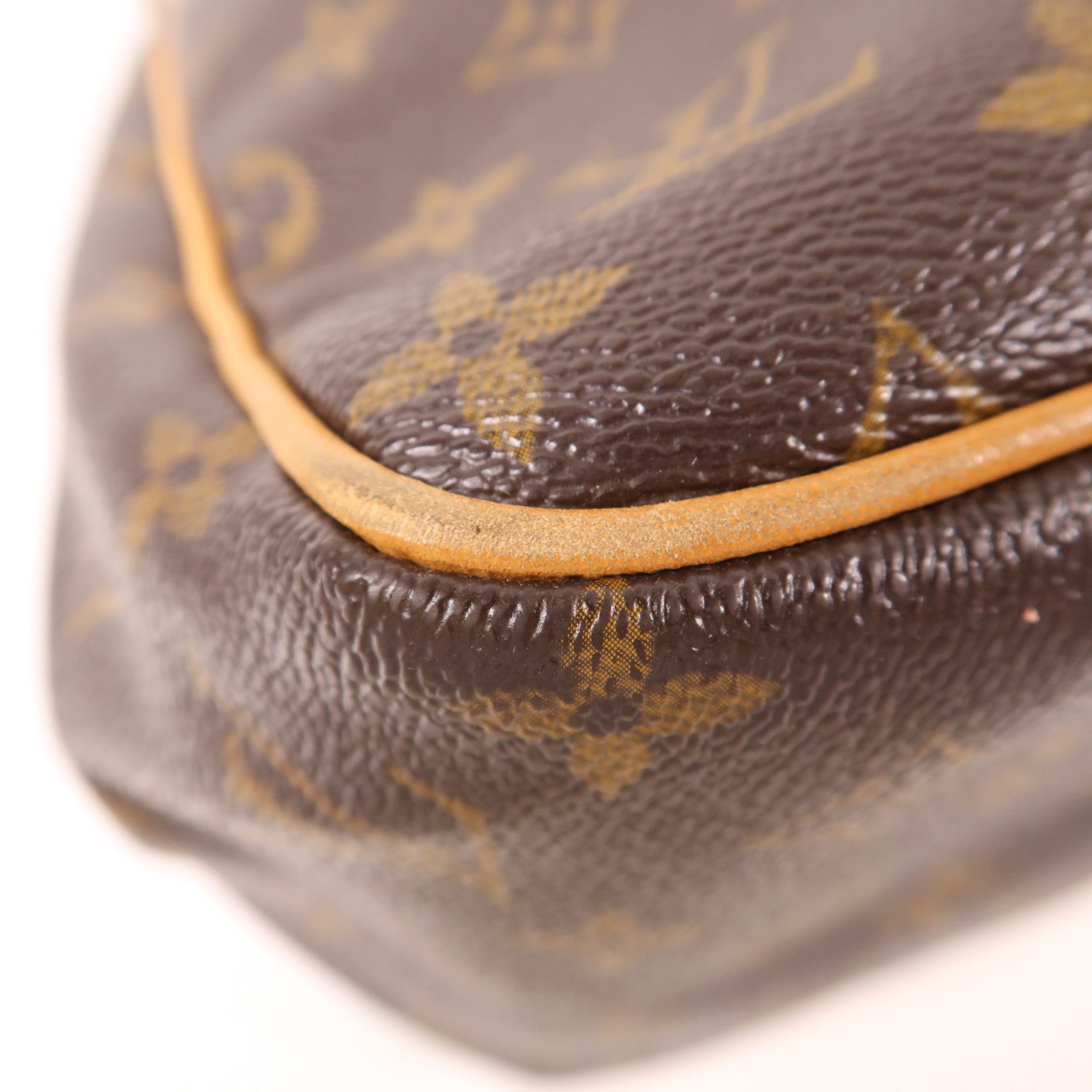 LOUIS VUITTON Monogram Batignolles金扣肩背袋棕色