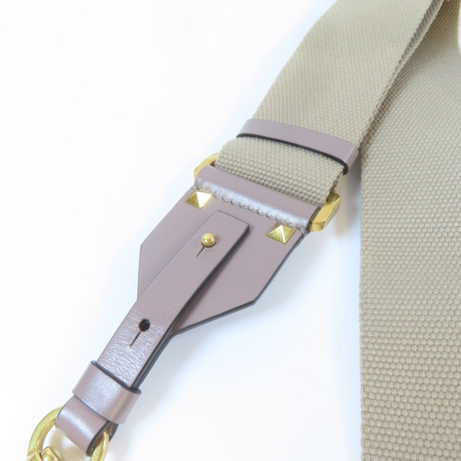 Valentino 牛皮皮革V Ring 2 Way Shoulder Bag金扣手挽肩背兩用袋灰色