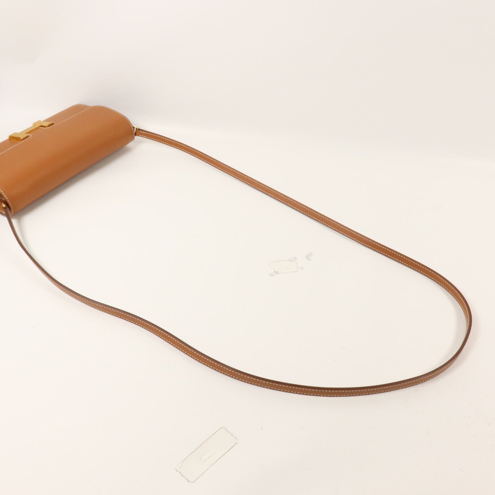HERMES Evercolor皮革Constance To Go肩背袋Gold