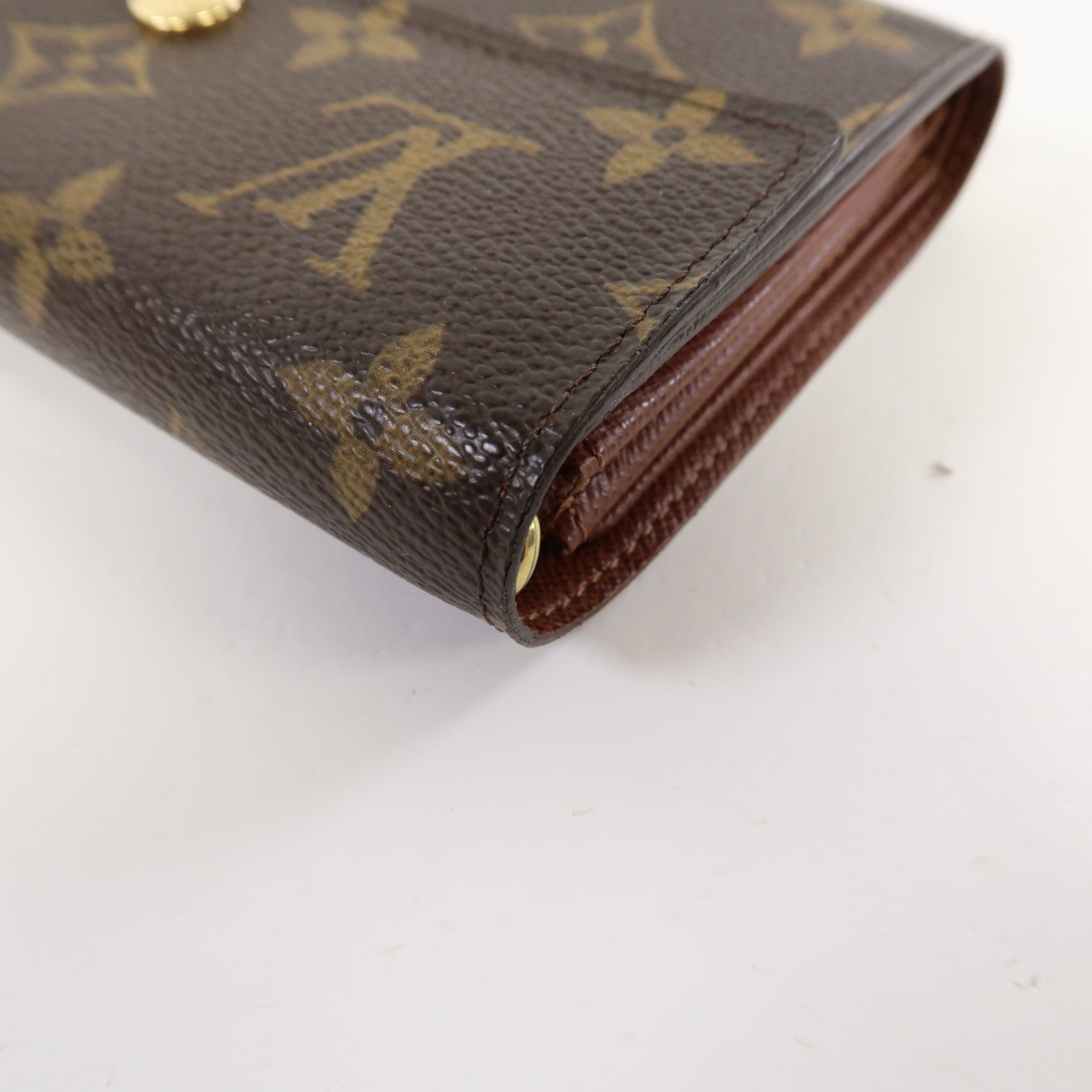 LOUIS VUITTON Monogram Portefeuille Alexandra金扣錢包啡色