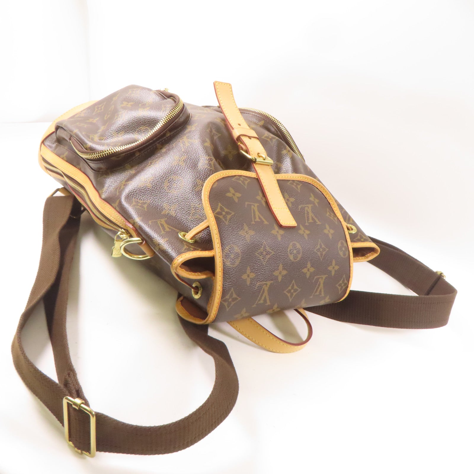 LOUIS VUITTON Monogram Sac Bosphore金扣背包啡色