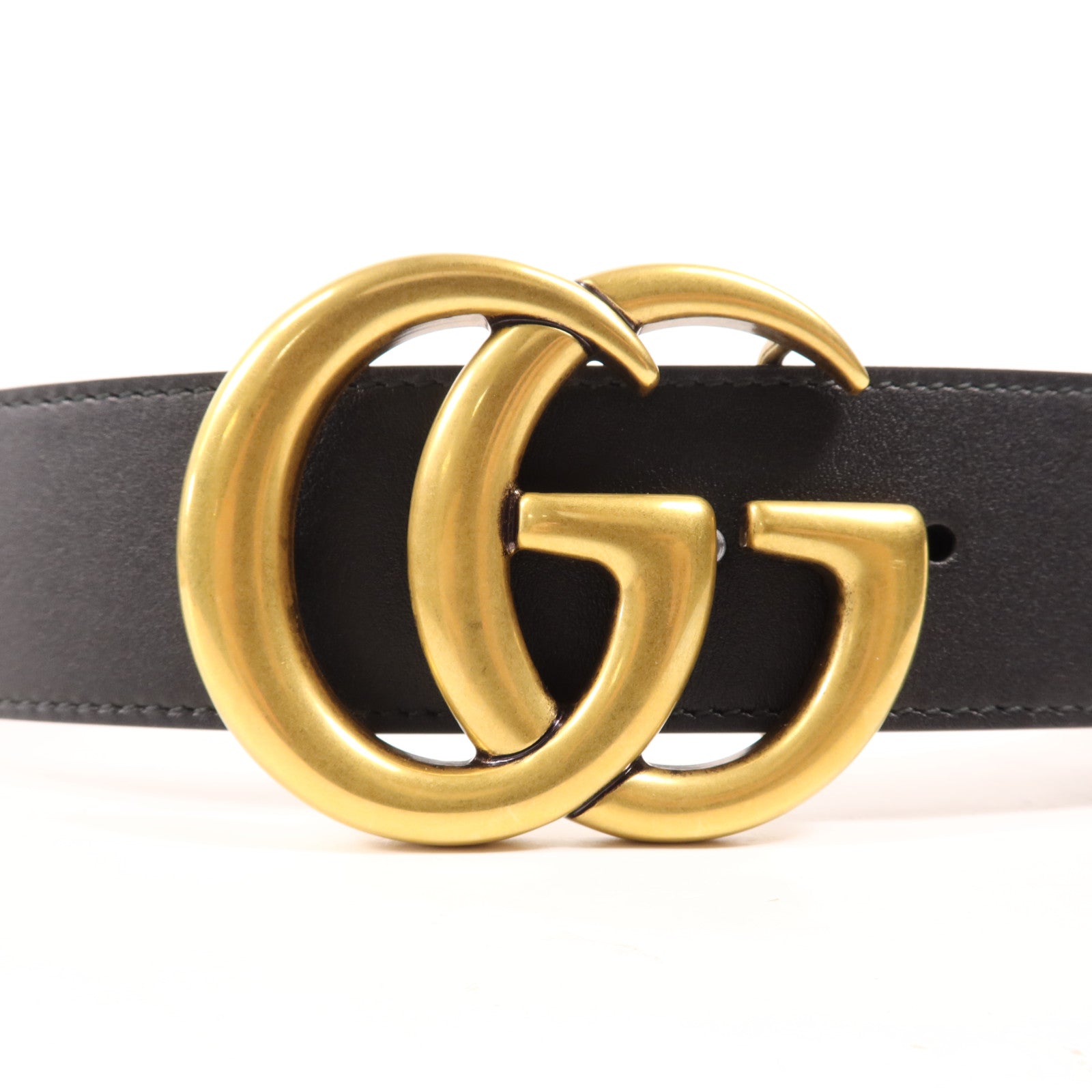 GUCCI 牛皮皮革Belt金扣皮帶