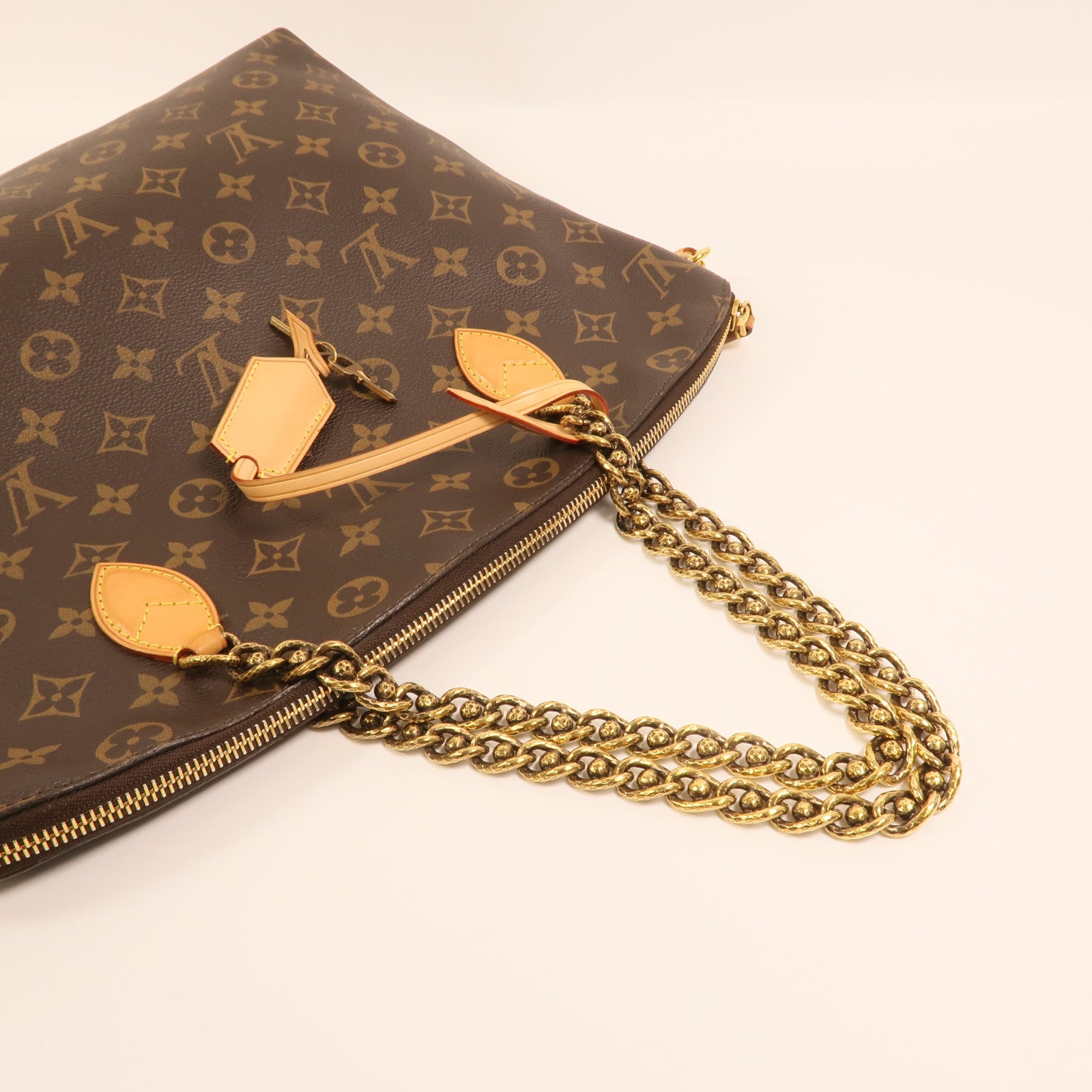 LOUIS VUITTON Monogram Lockit Chain金扣鏈帶手挽袋