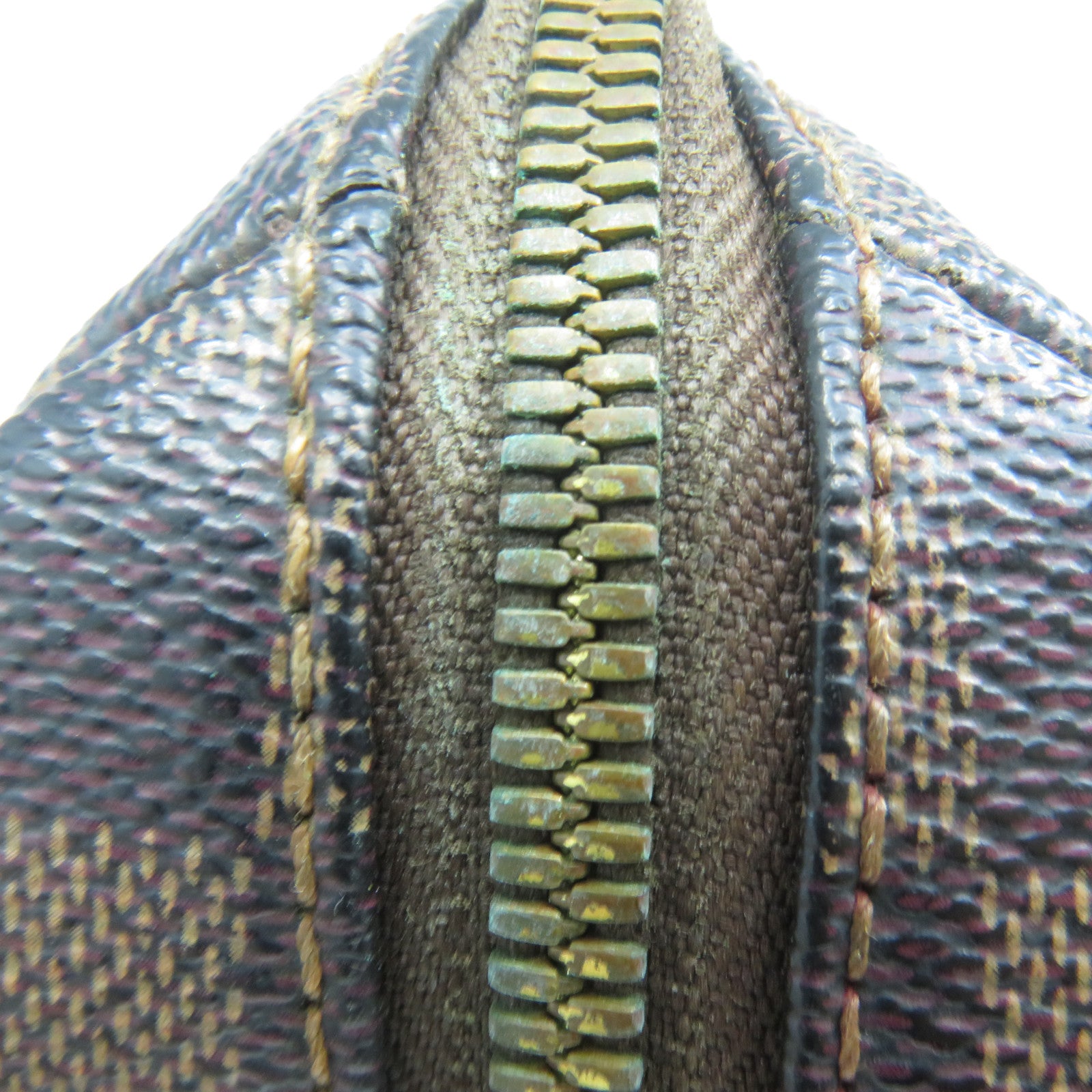 LOUIS VUITTON Damier Rivera MM金扣手挽袋啡色