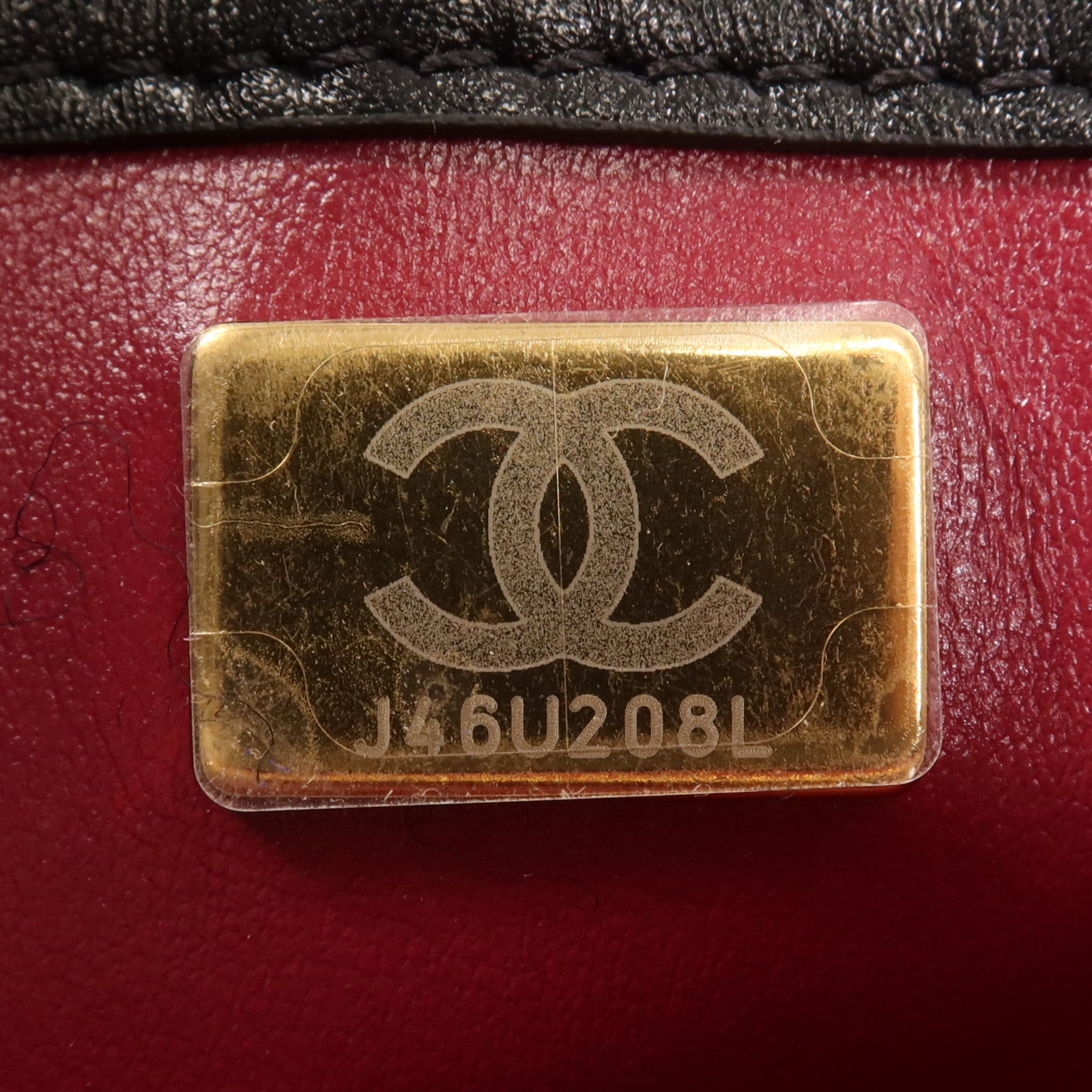 CHANEL 牛皮皮革Chain Shoulder金扣手挽肩背兩用袋