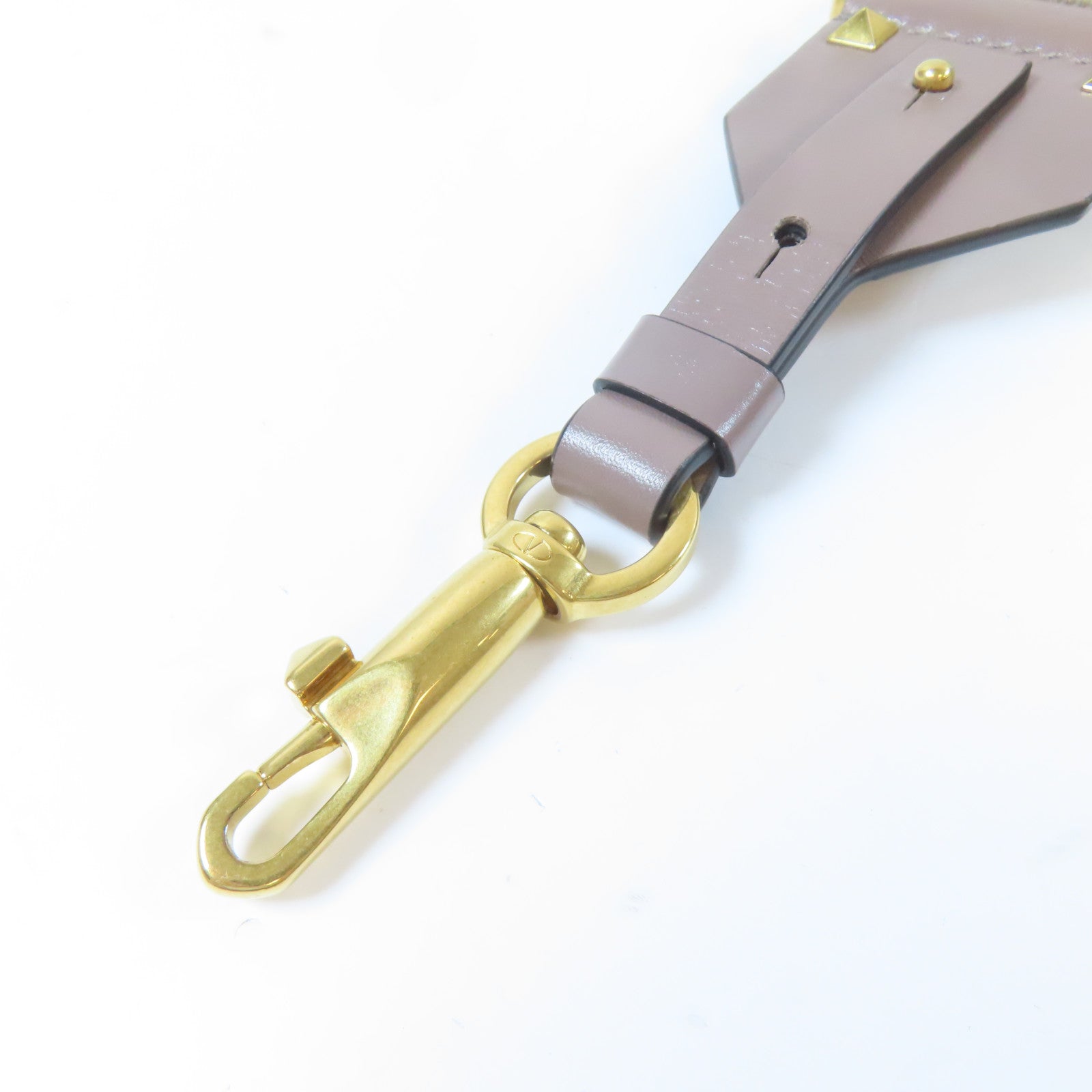 Valentino 牛皮皮革V Ring 2 Way Shoulder Bag金扣手挽肩背兩用袋灰色