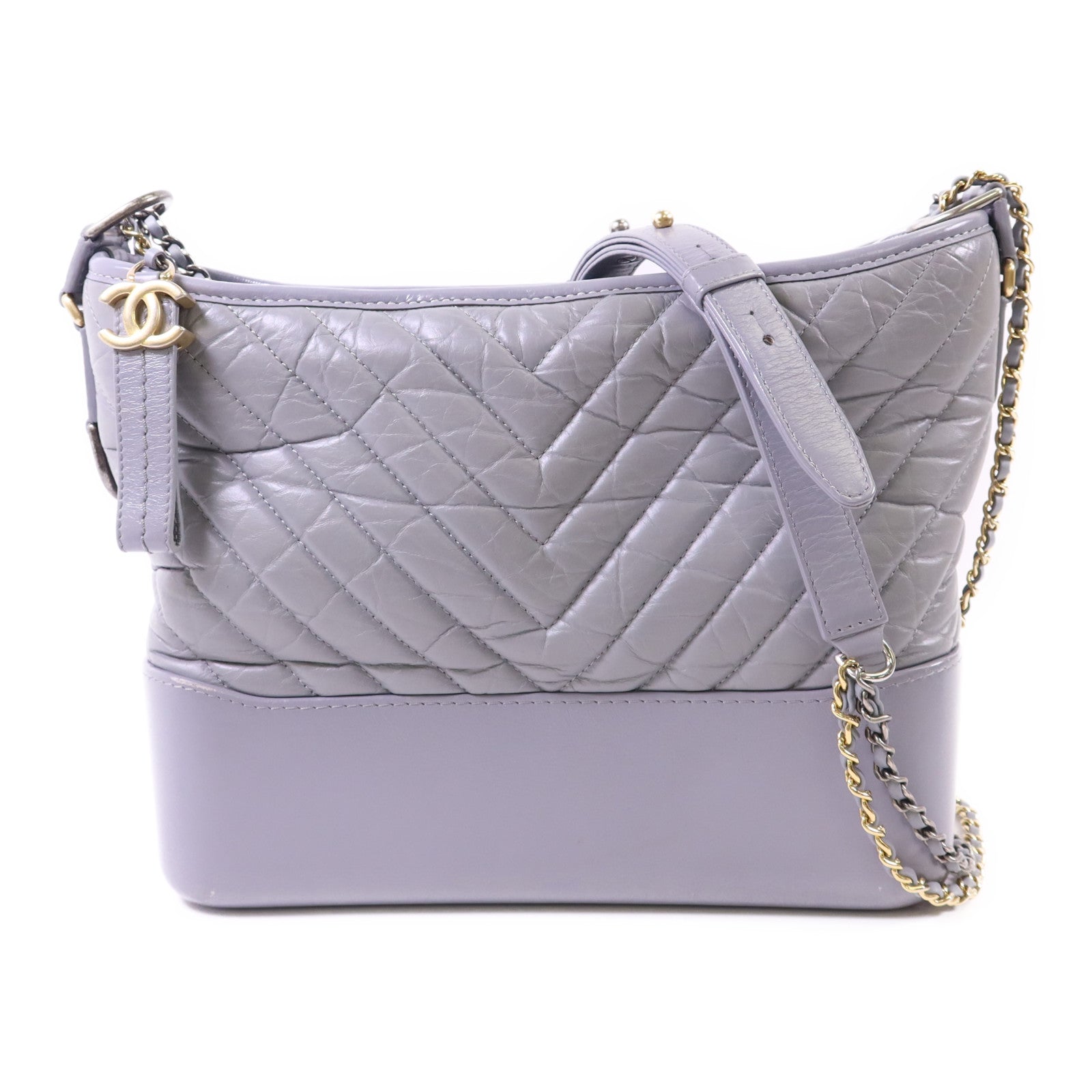 CHANEL 牛皮皮革Gabrielle Large鏈帶肩背袋