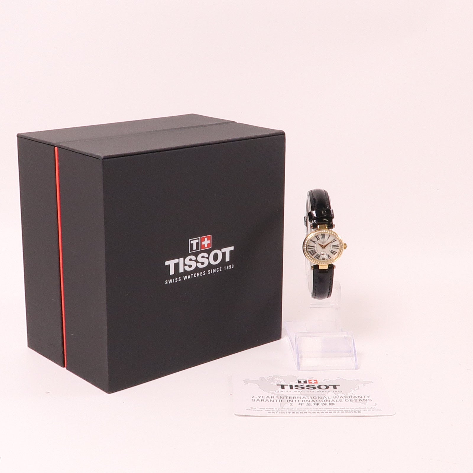 TISSOT Glamorous 18K玫瑰金手錶石英機芯珍珠母色