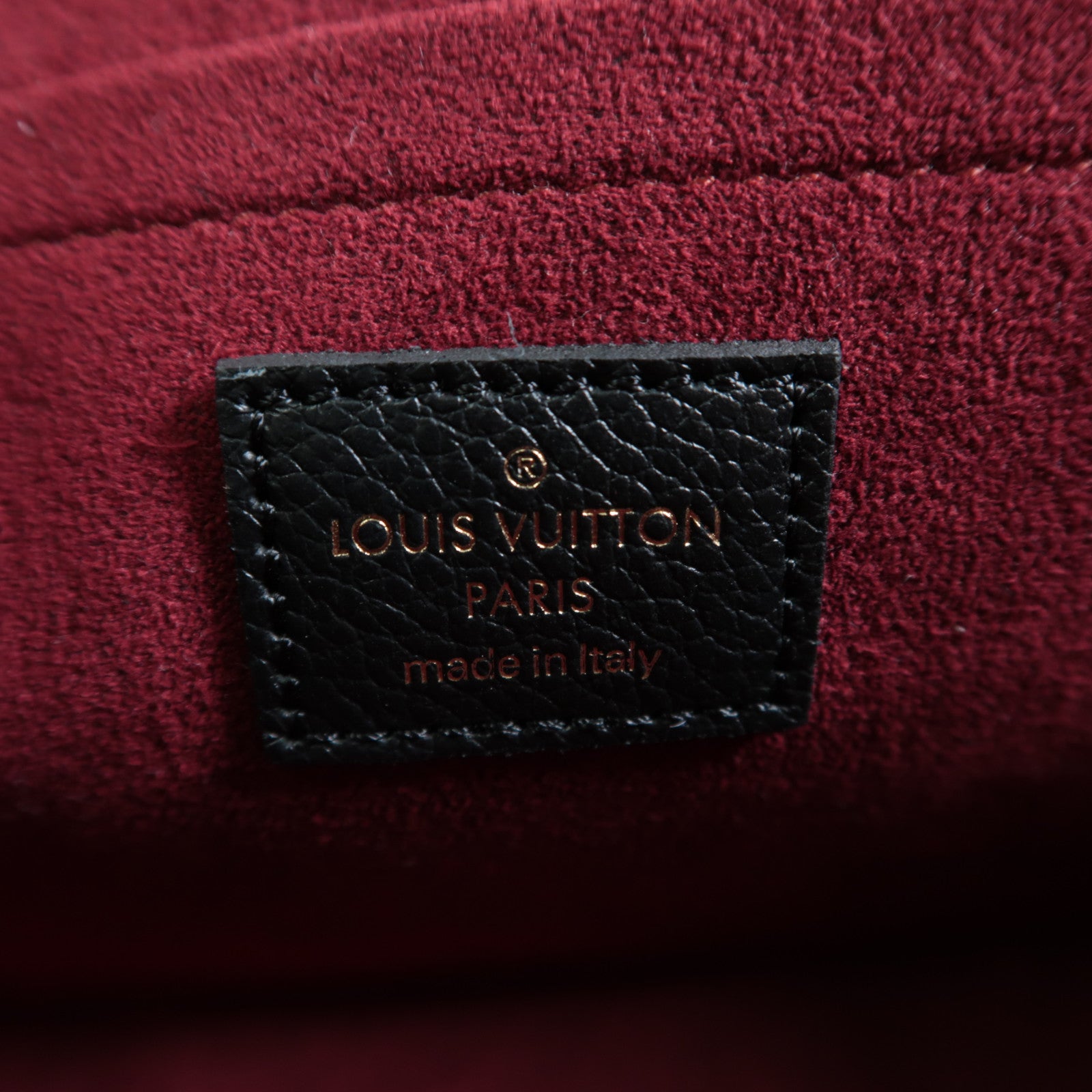 LOUIS VUITTON Monogram Empreinte Felicie Pochette鏈帶肩背袋黑色/米色