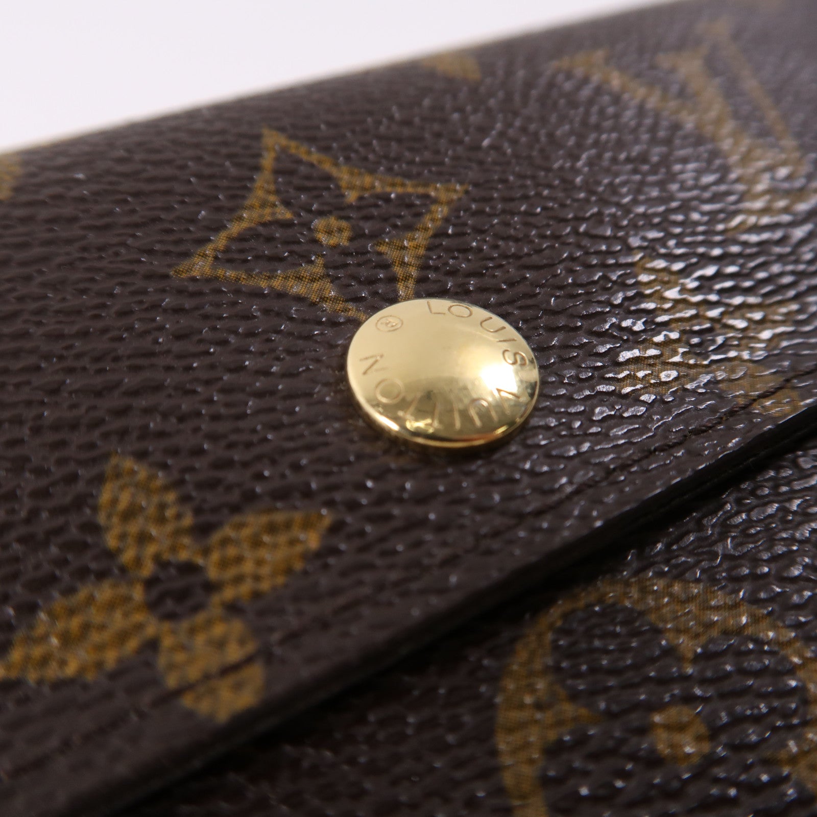 LOUIS VUITTON Monogram Portefeuille Alexandra金扣錢包啡色