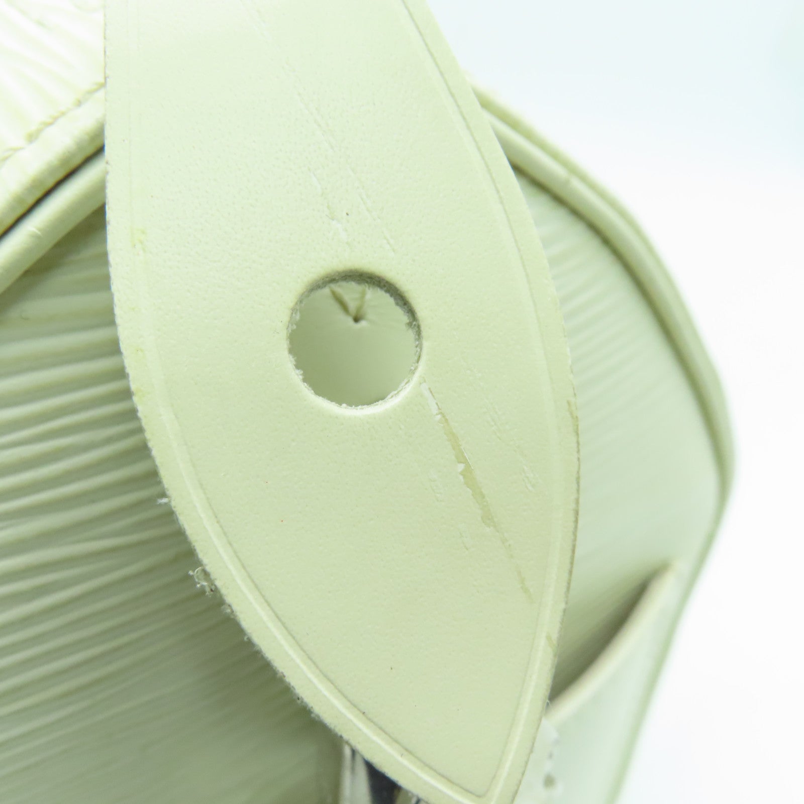 LOUIS VUITTON Epi Speedy 30銀扣手挽袋白色