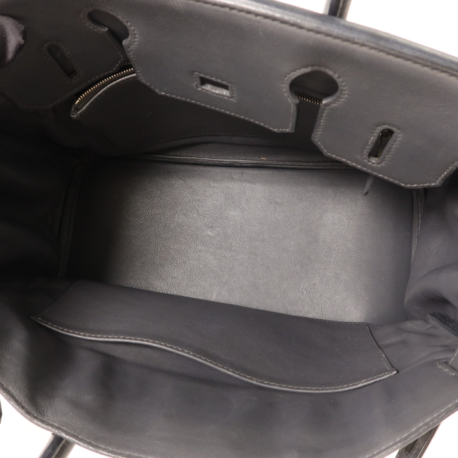 HERMES Swift皮革Birkin 30銀扣手挽袋Graphite