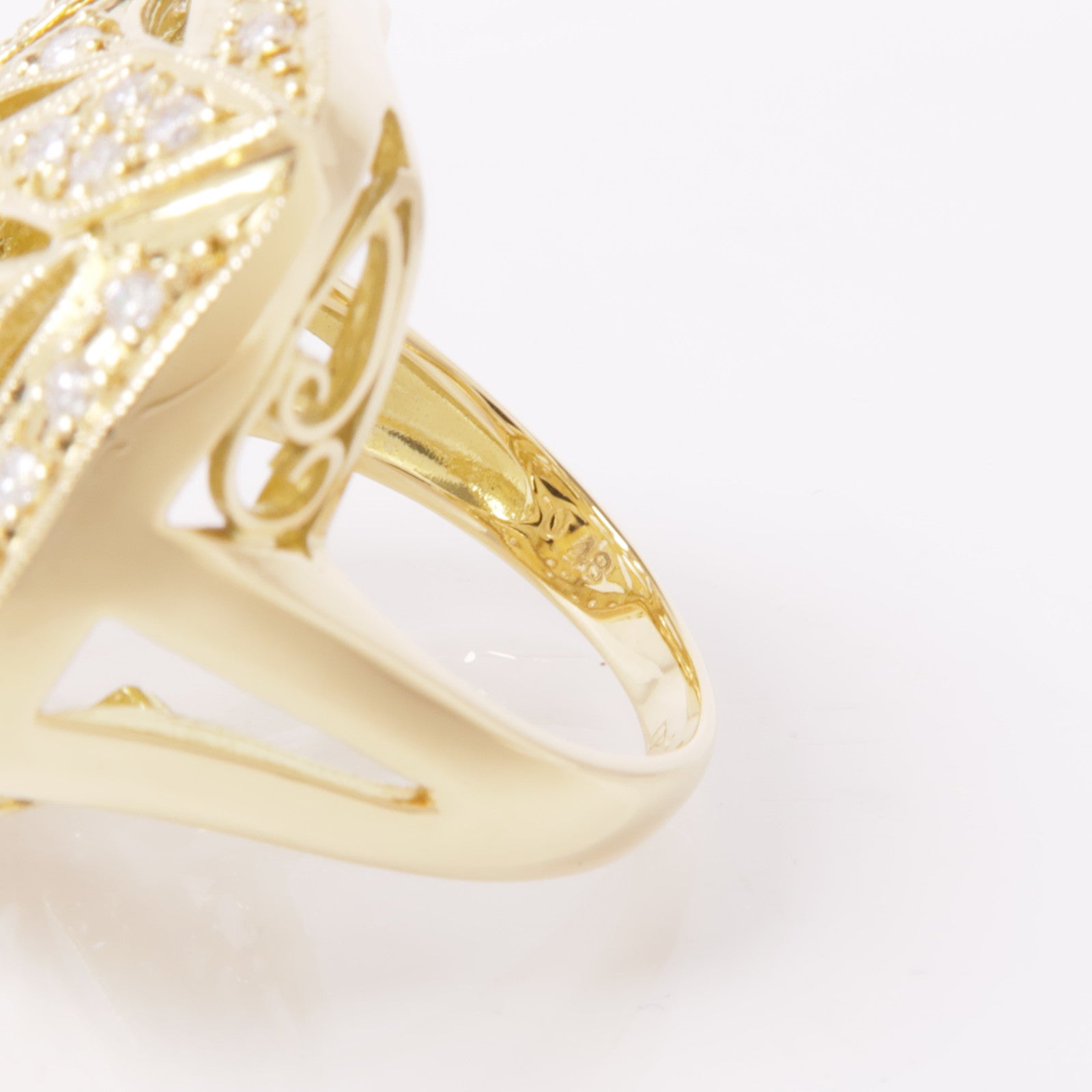 JEWELRY Diamond Ring 18K Yellow Gold US#6.25