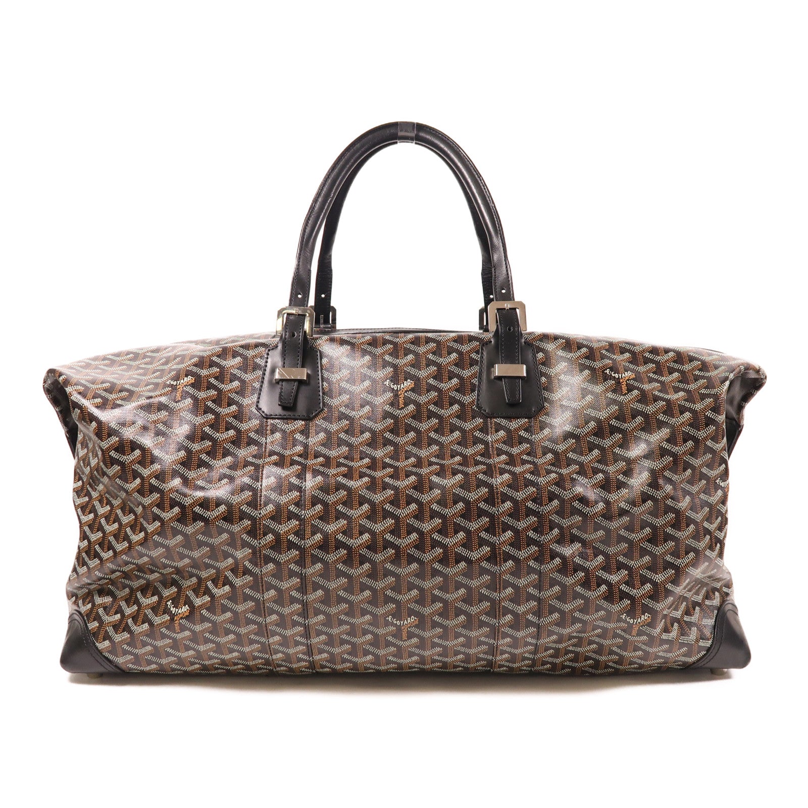 GOYARD 塗層帆布Travel/Boston Bag銀扣波士頓包