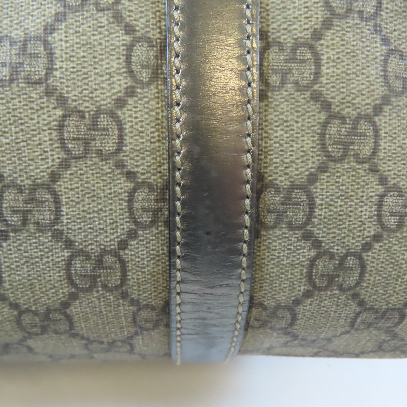 GUCCI GG GHW Boston Bag Hand Bag 193603 Coated Canvas Brown