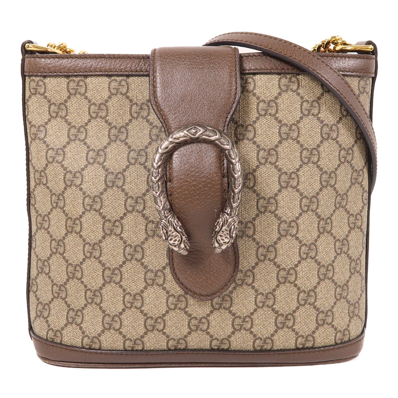 GUCCI 塗層帆布Chain Shoulder鏈帶肩背袋