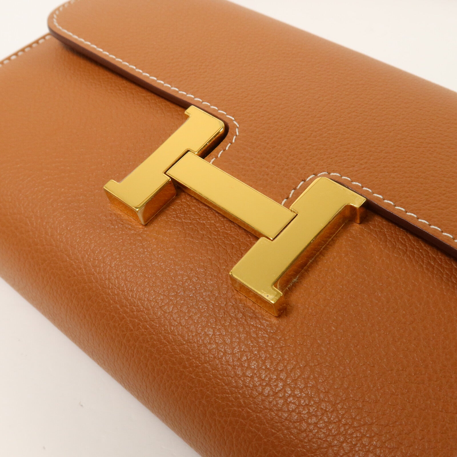 HERMES Evercolor皮革Constance To Go肩背袋Gold