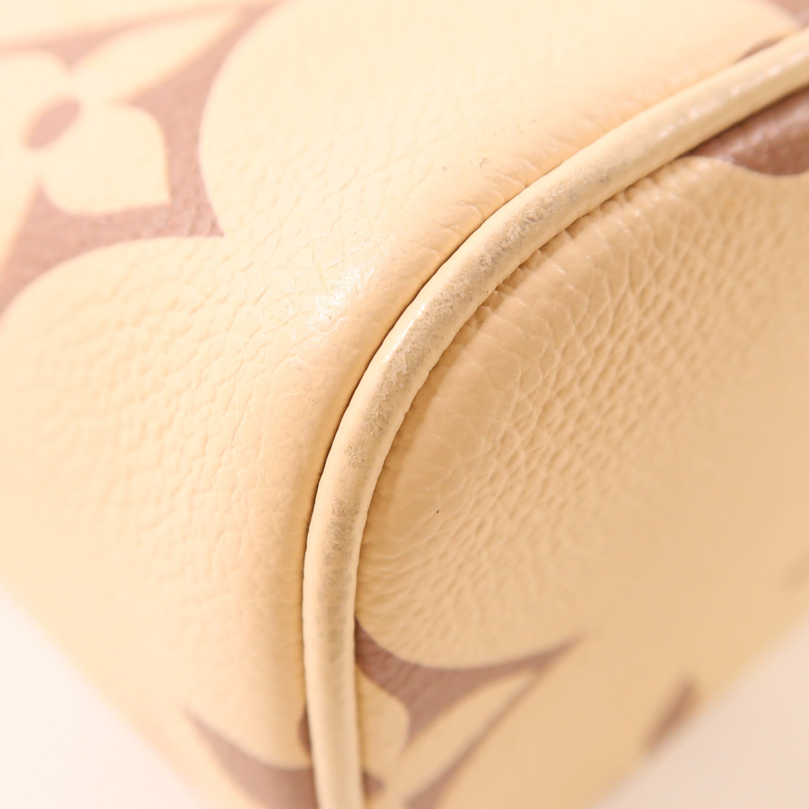 LOUIS VUITTON Monogram Empreinte Vanity PM 2 Way Shoulder金扣手挽肩背兩用袋奶油色