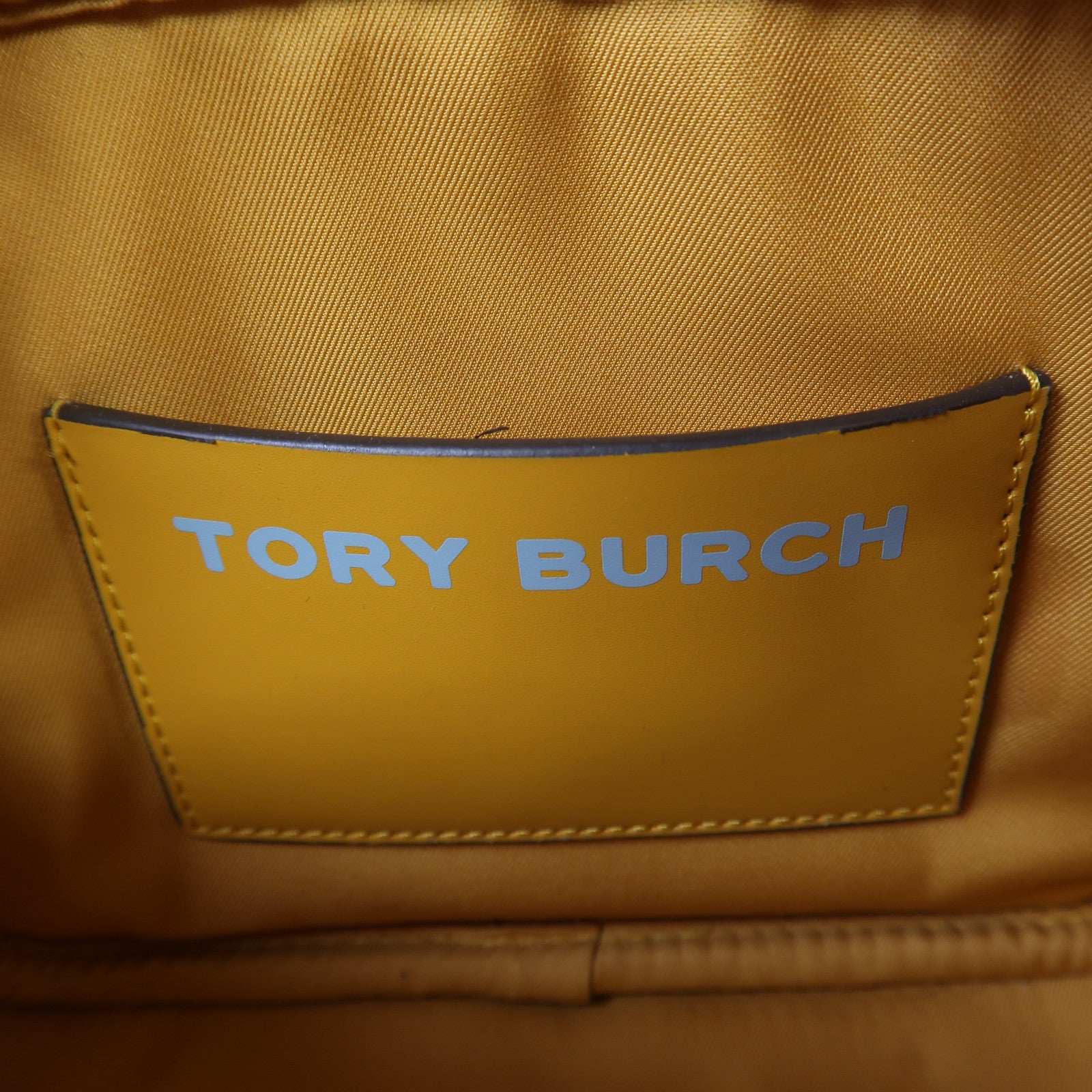 Tory Burch 帆布Camera Bag金扣肩背袋黃色