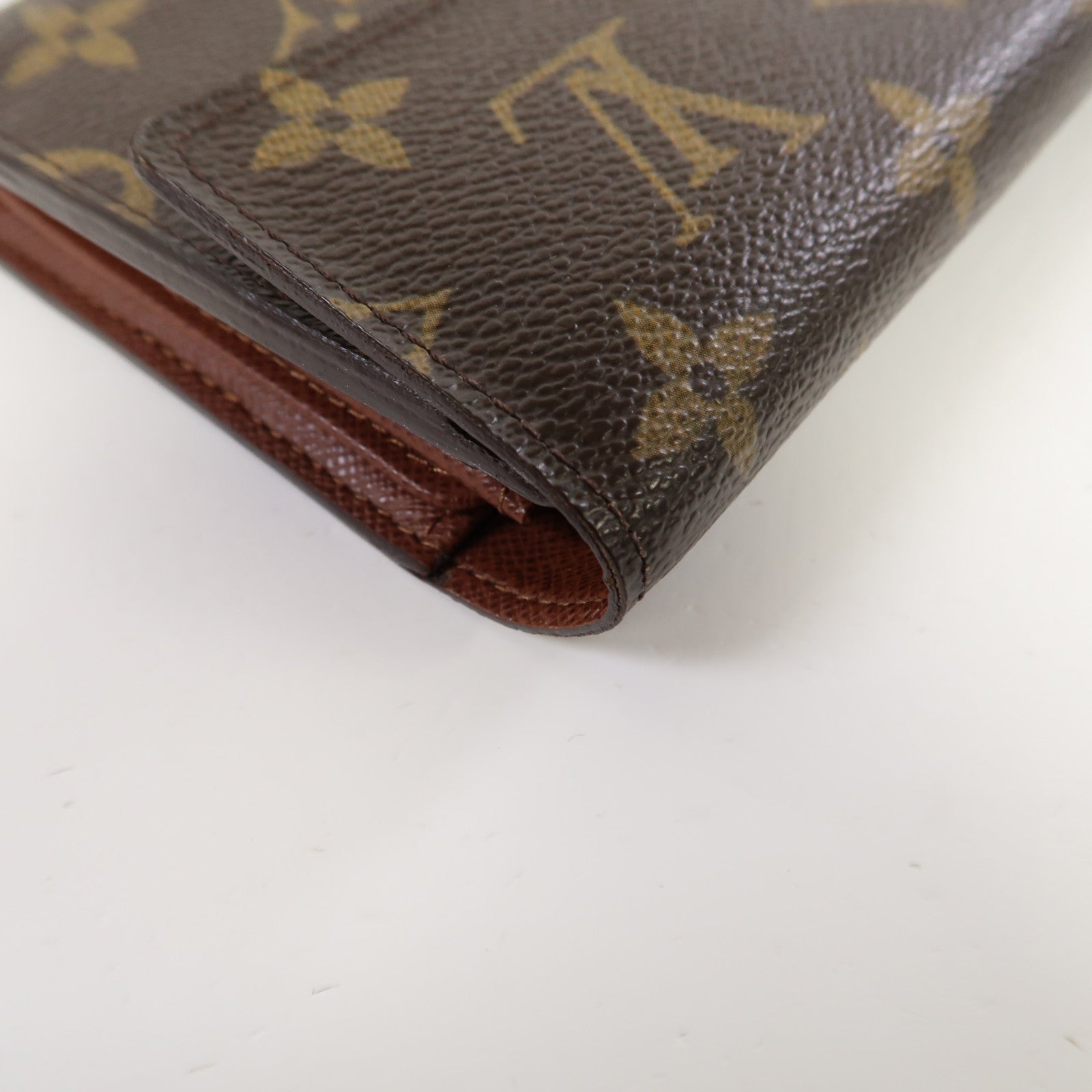 LOUIS VUITTON Monogram Portefeuille Alexandra金扣錢包啡色