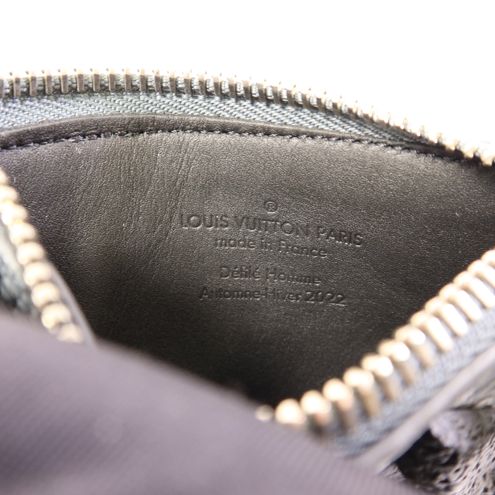 LOUIS VUITTON Monogram Taurillon Coin Case銀扣零錢包