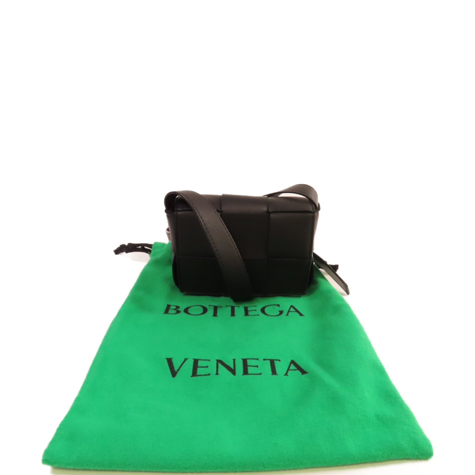 BOTTEGA VENETA 皮革Candy Cassette Shoulder Bag肩背袋黑色