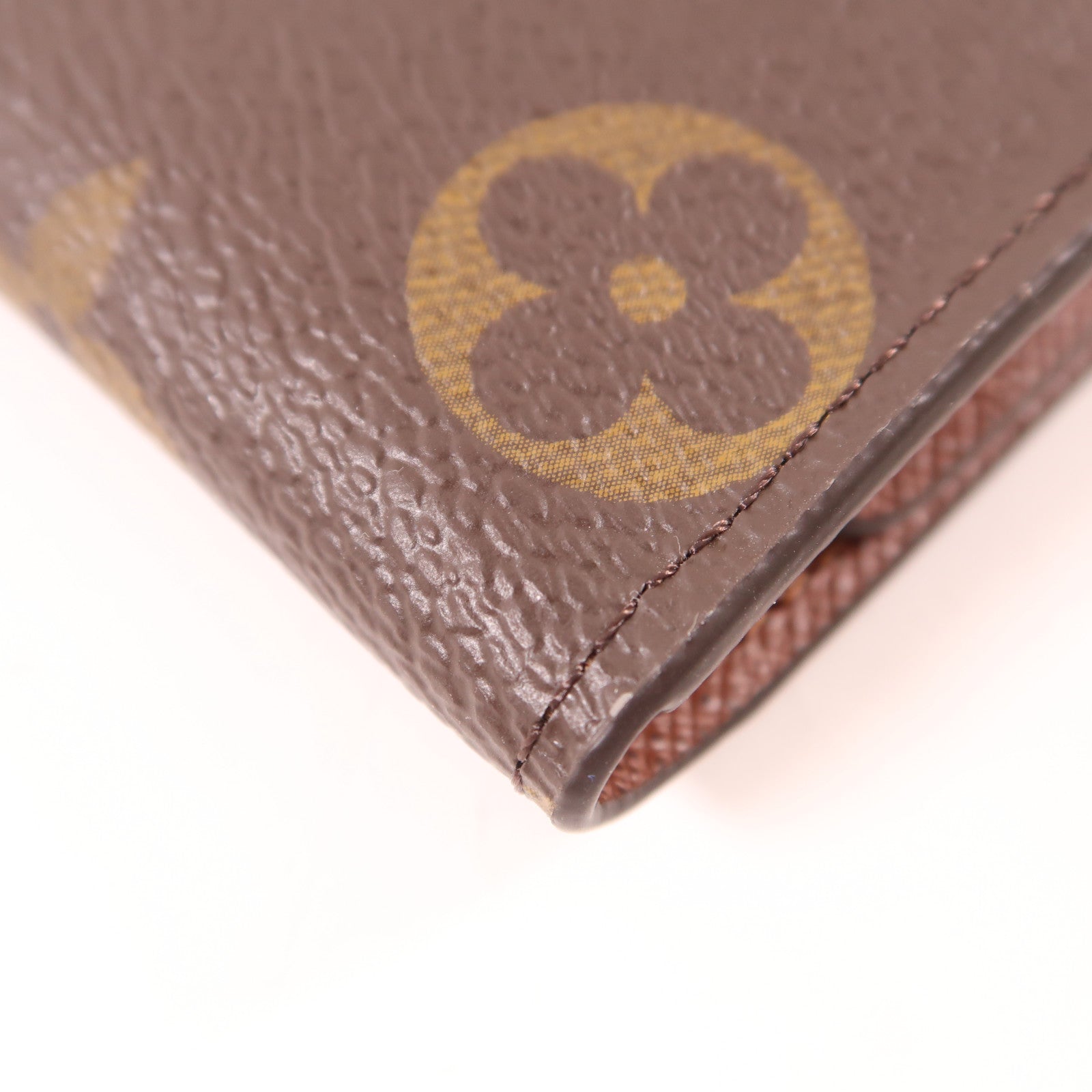 LOUIS VUITTON Monogram 6 Key Holder金扣鎖匙包棕色