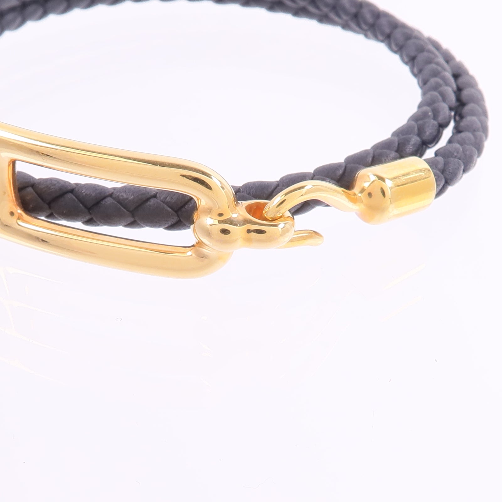 HERMES Swift皮革Roulis Double Tour Bracelet手帶Noir