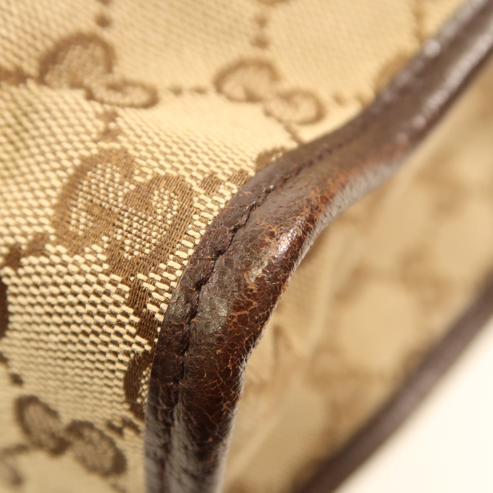 GUCCI 帆布Shoulder Tote銀扣肩背袋/手挽袋