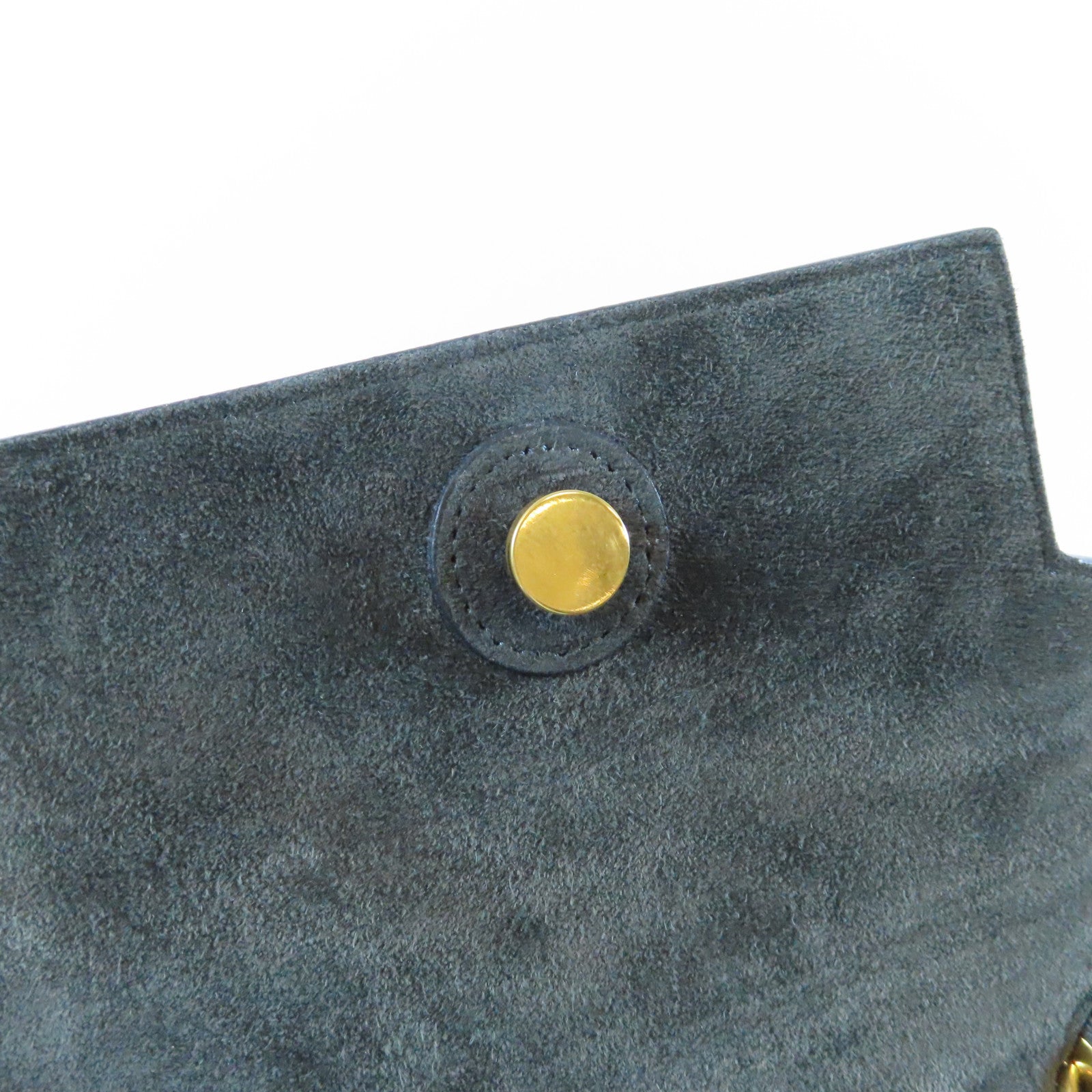 CELINE 牛皮皮革Belt金扣手挽肩背兩用袋灰色