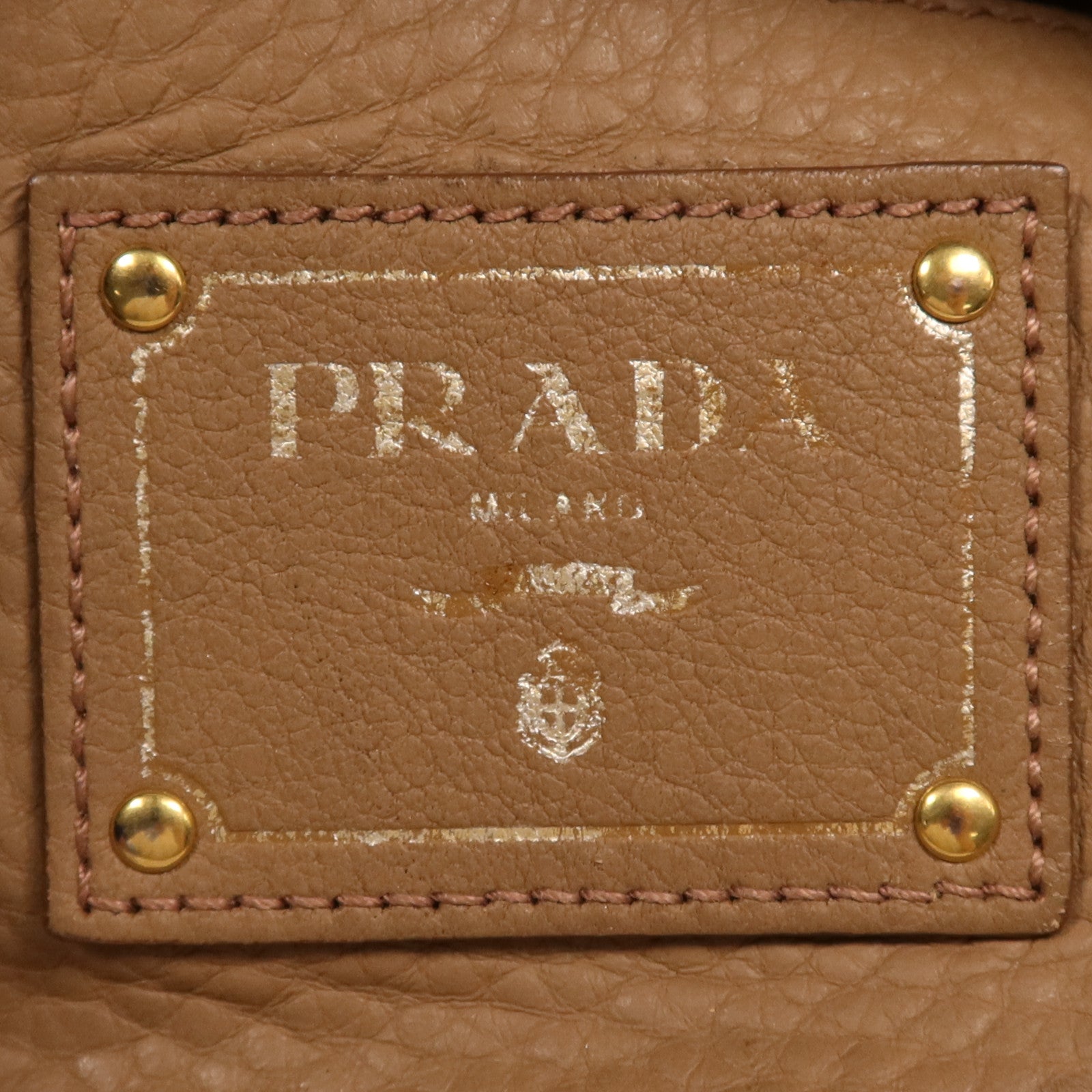 PRADA 牛皮皮革Shoulder Bag金扣肩背袋