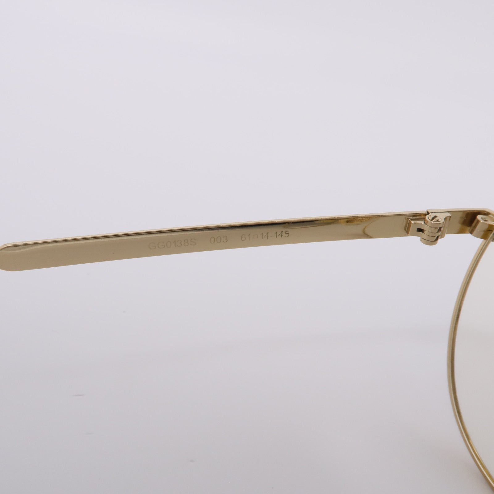 GUCCI 金屬Glasses金扣眼鏡金色