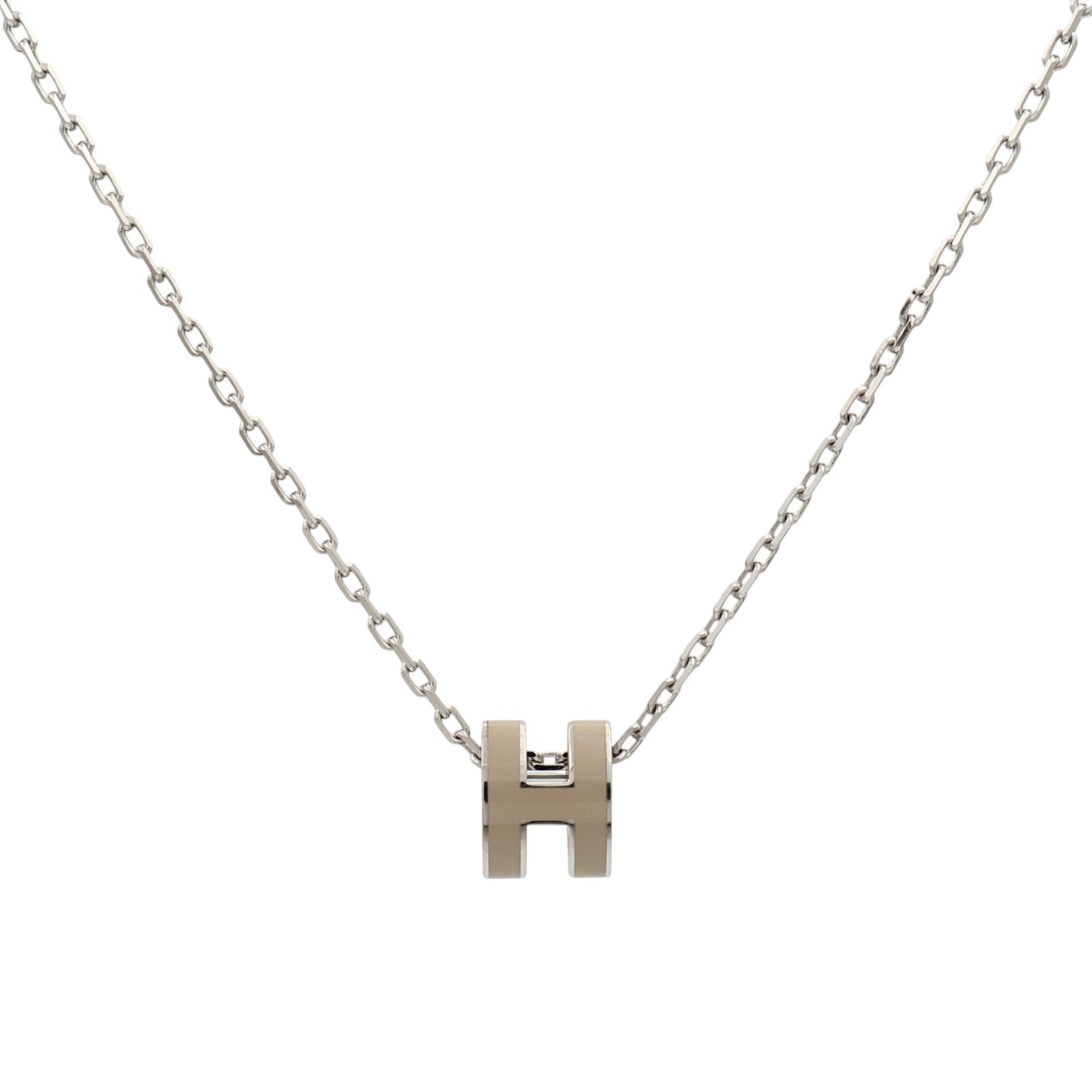 HERMES 金屬/琺瑯Mini Pop H Necklace項鍊Chai