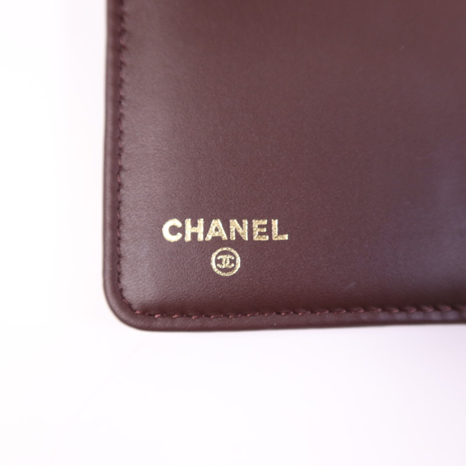 CHANEL 牛皮皮革Wallet金扣長錢包