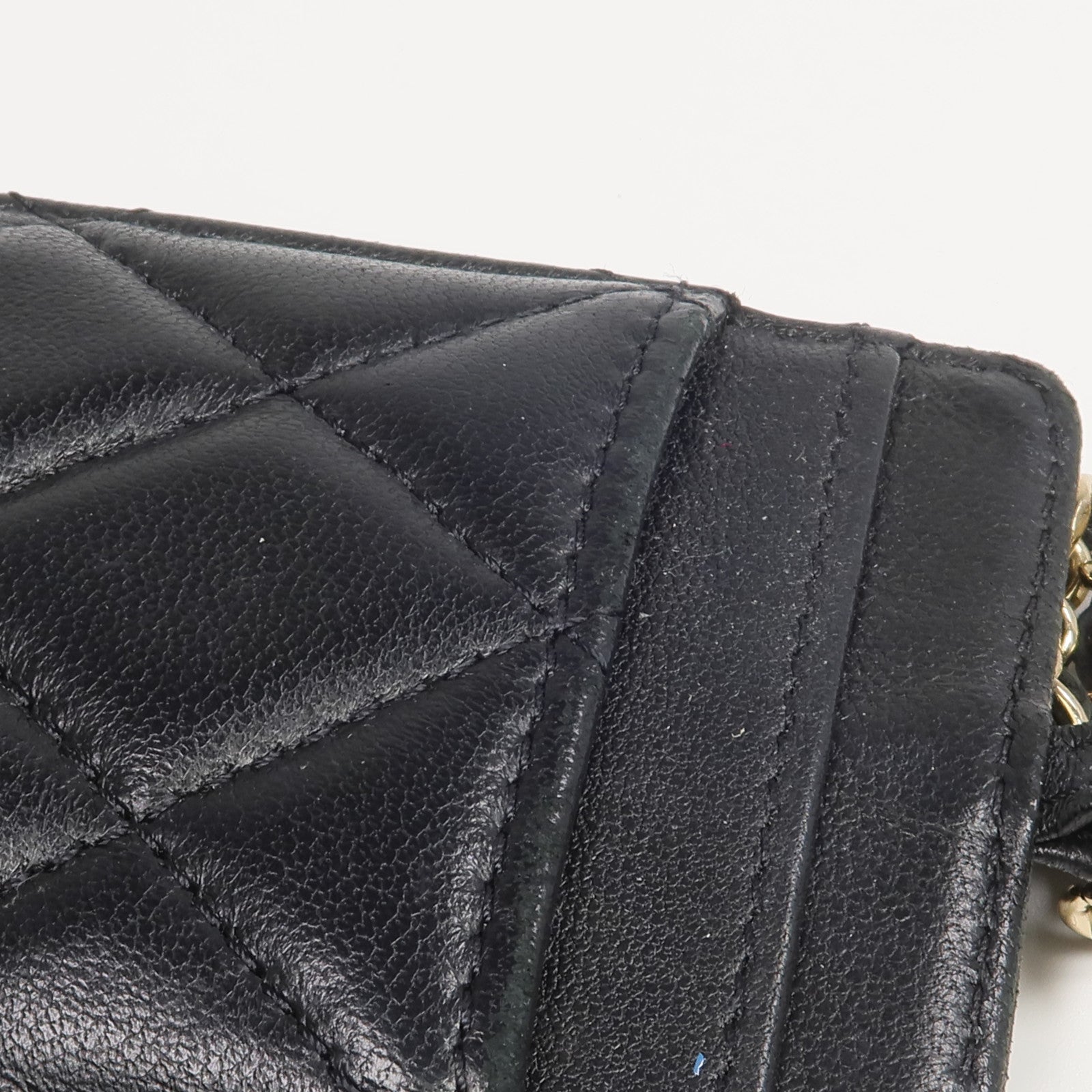 CHANEL 羊皮皮革Card Holder鏈帶卡片套