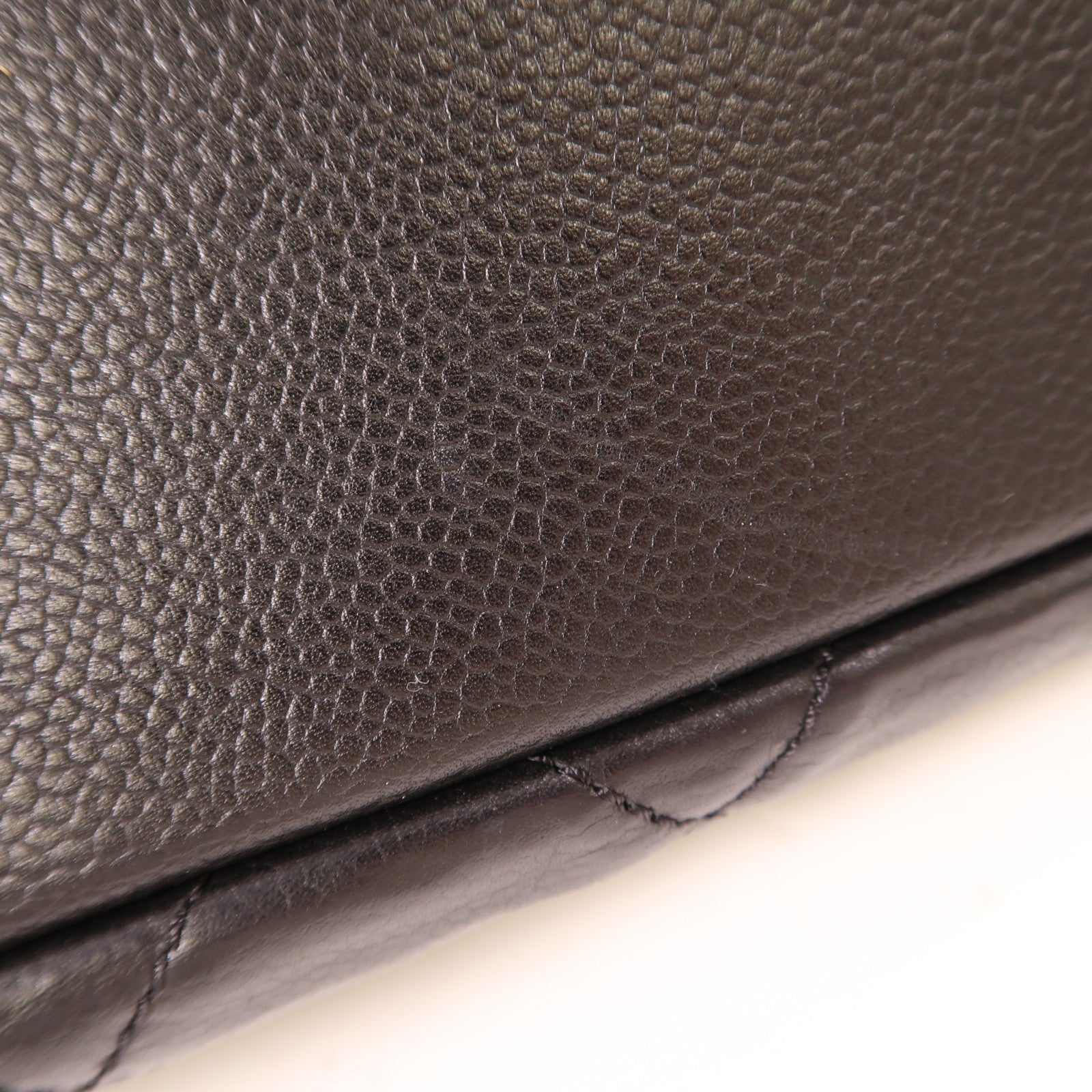 CHANEL 牛皮皮革Shoulder Tote銀扣鏈帶肩背袋/手挽袋