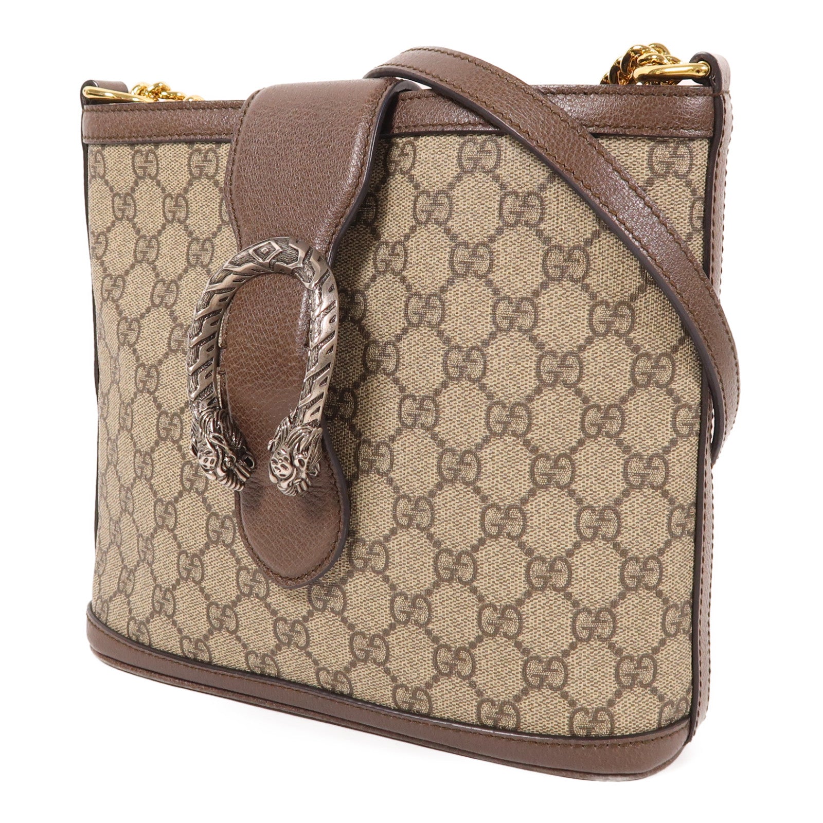 GUCCI 塗層帆布Chain Shoulder鏈帶肩背袋