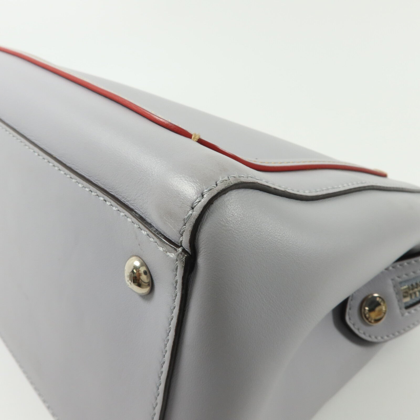 FENDI 牛皮皮革/蛇皮皮革Dotcom Medium手挽肩背兩用袋