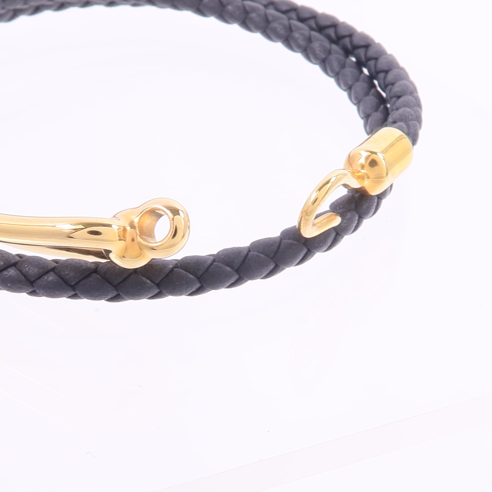 HERMES Swift皮革Roulis Double Tour Bracelet手帶Noir