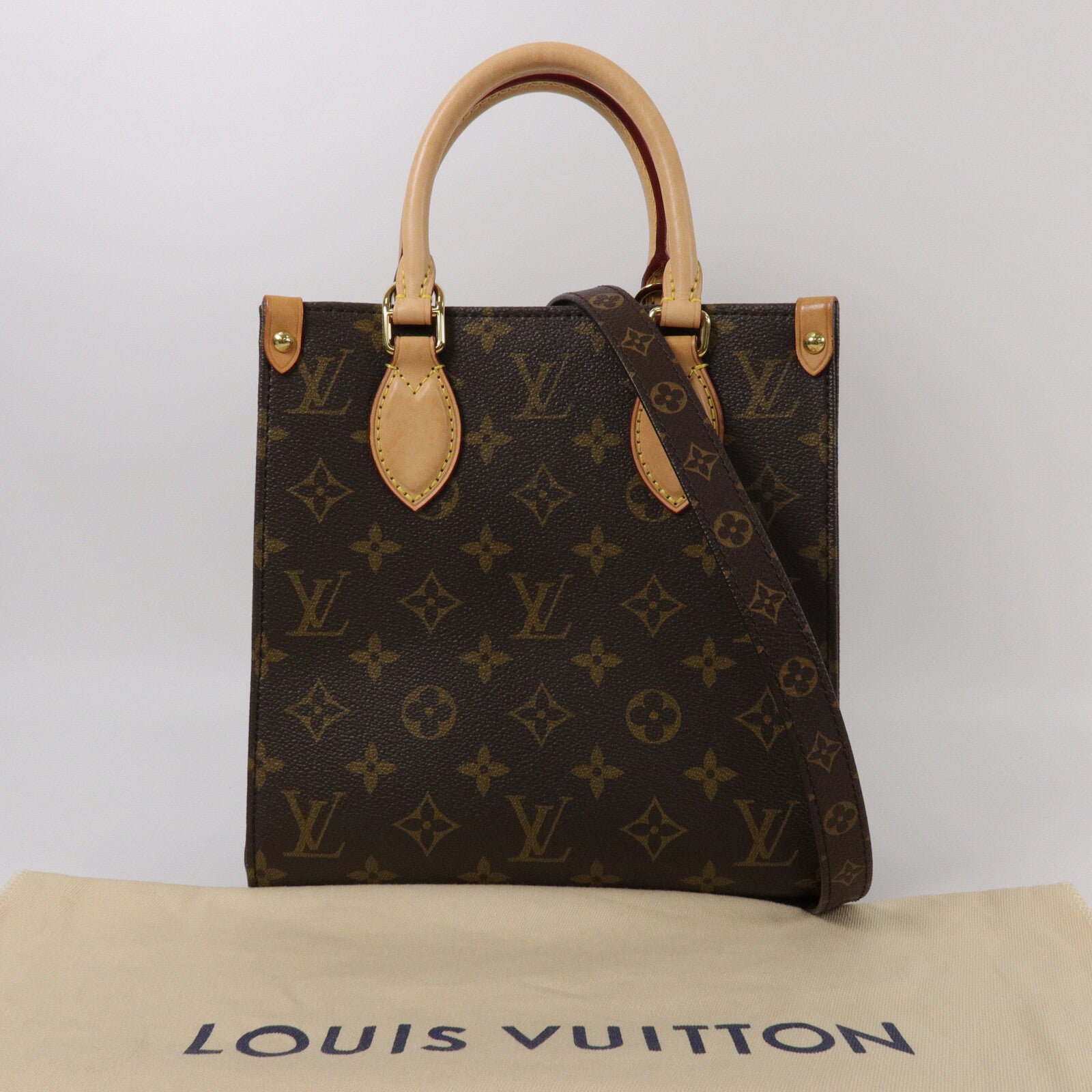 LOUIS VUITTON Monogram Sac Plat BB手挽肩背兩用袋