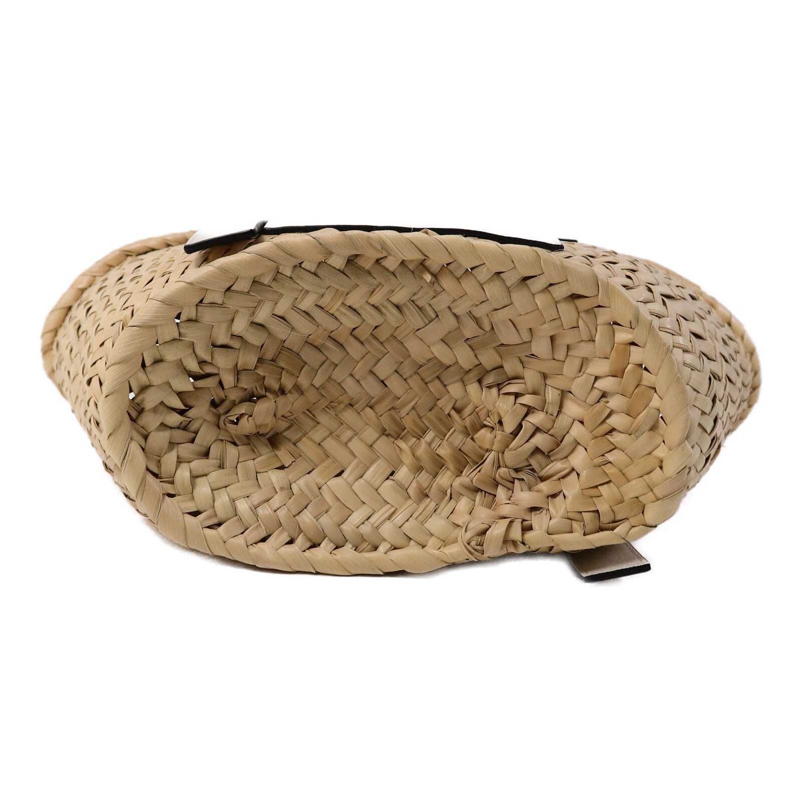 LOEWE Raffia/牛皮皮革Basket Bag肩背袋