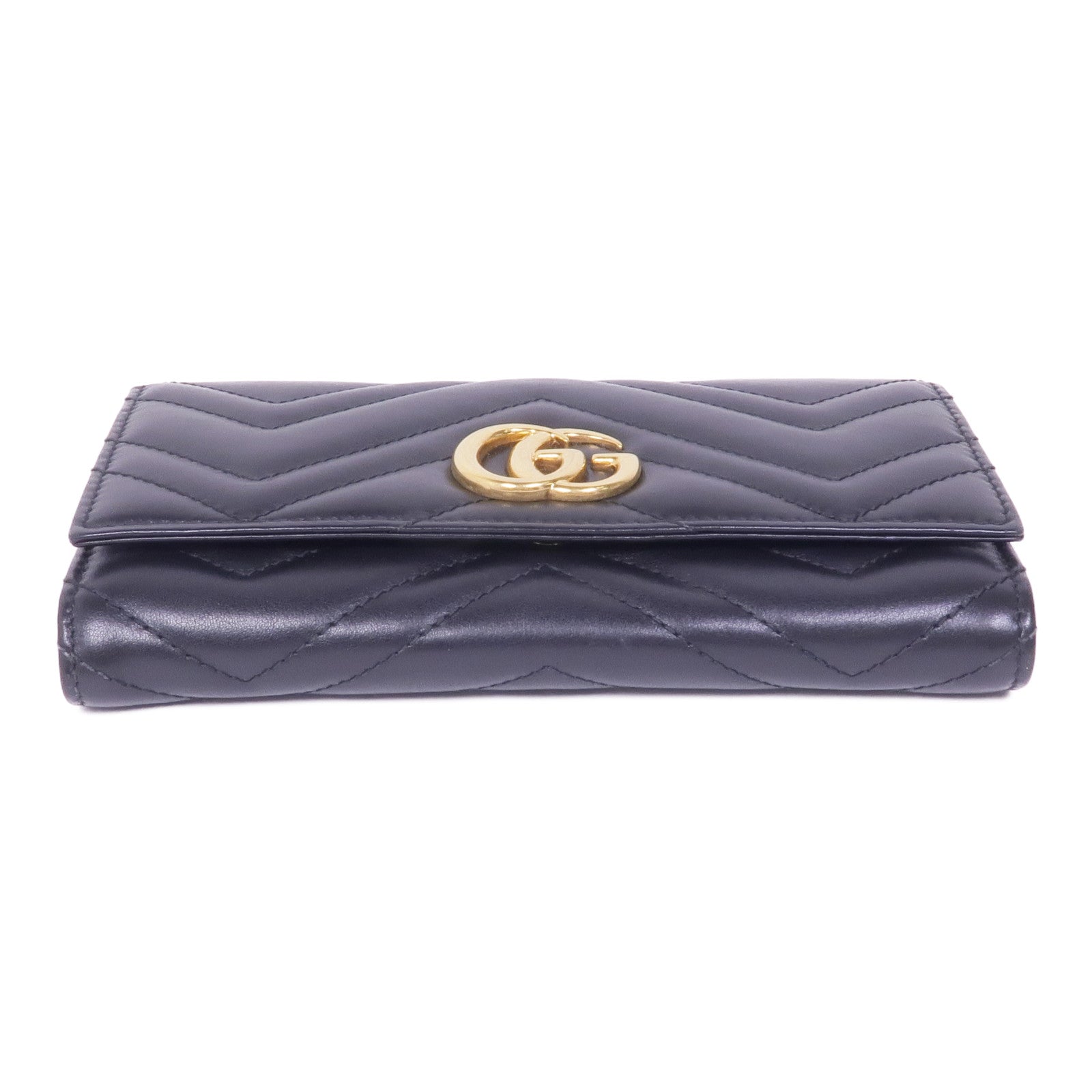 GUCCI 牛皮皮革Marmont Long Wallet金扣長錢包