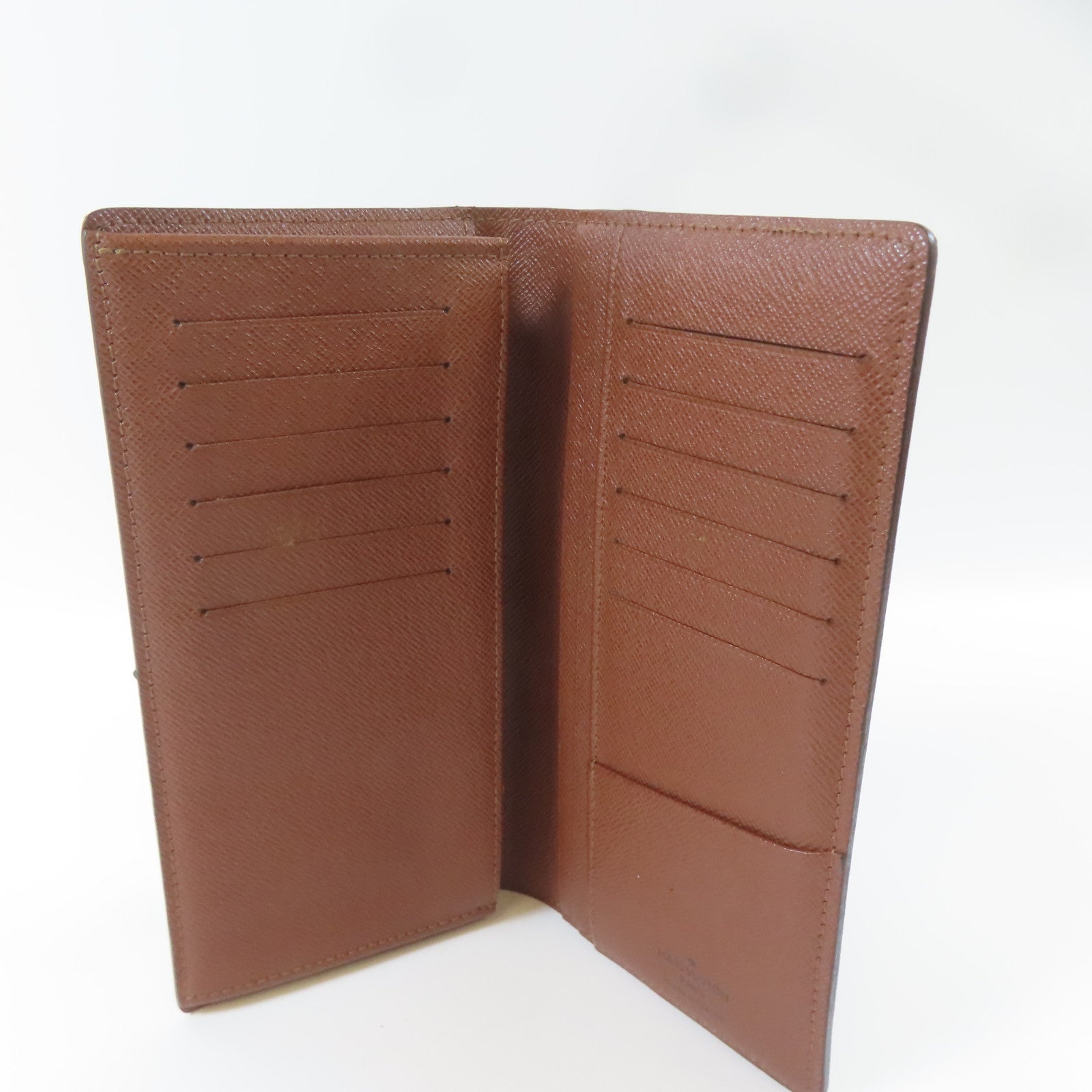 LOUIS VUITTON Monogram Brazza Long Wallet金扣長錢包啡色