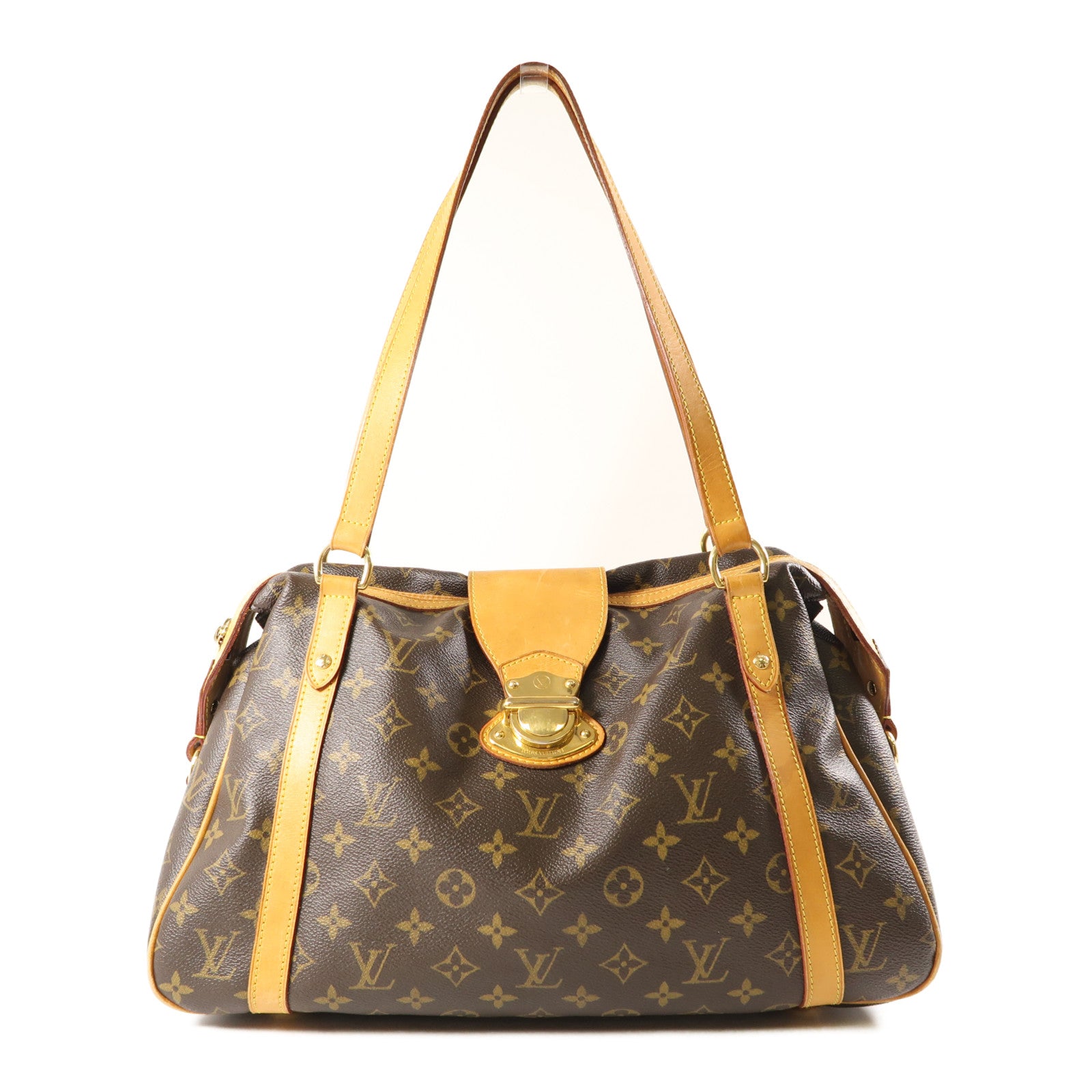 LOUIS VUITTON Monogram Stresa PM肩背袋棕色